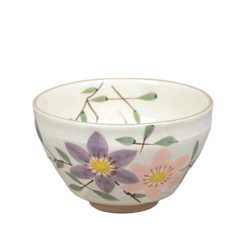 Traditional Matcha Bowl Clematis