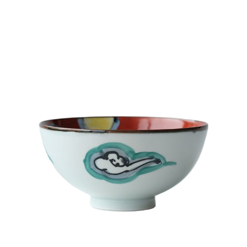 Moe Mt Fuji Traditional Japanese Style Rice Bowl Porcelain Large