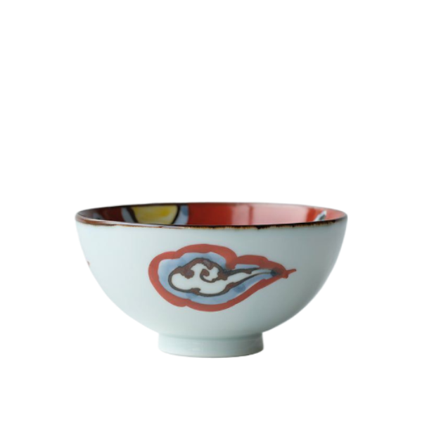 Moe Mt Fuji Traditional Japanese Style Rice Bowl Porcelain Small