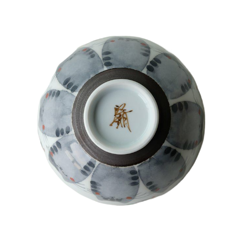 Cat Traditional Japanese Style Rice Bowl Porcelain