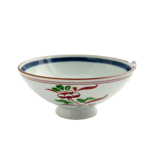 Floral Traditional Japanese Style Rice Bowl Porcelain