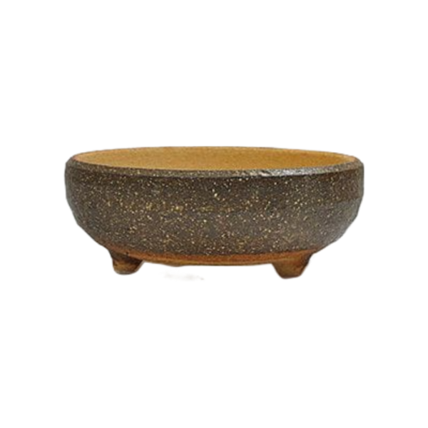 Japanese Bonsai Pot, Shigaraki ware, Iron Bowl No.4