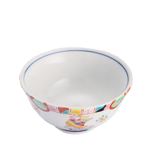 Boat Colorful Traditional Japanese Style Rice Bowl Porcelain