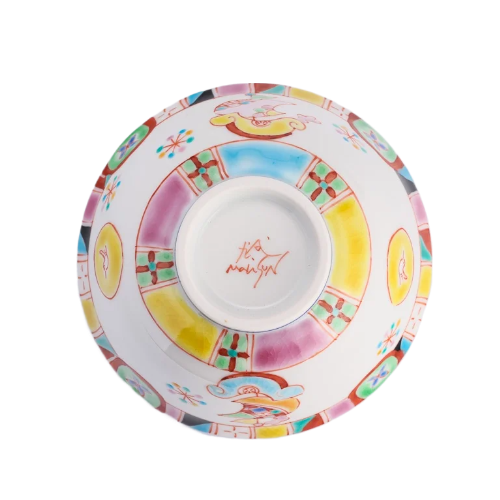 Boat Colorful Traditional Japanese Style Rice Bowl Porcelain