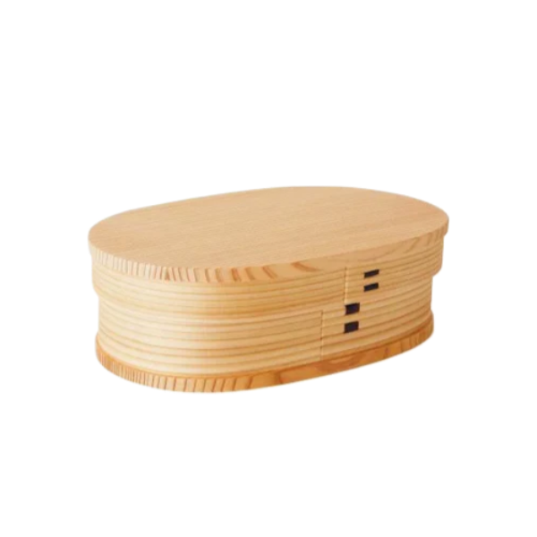 Oval Shaped Japanese Magewappa Bento Box Small