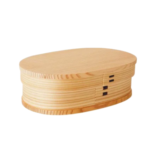 Oval Shaped Japanese Magewappa Bento Box Medium