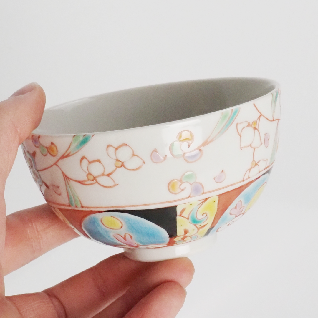 Boat Colorful Traditional Japanese Style Rice Bowl Porcelain