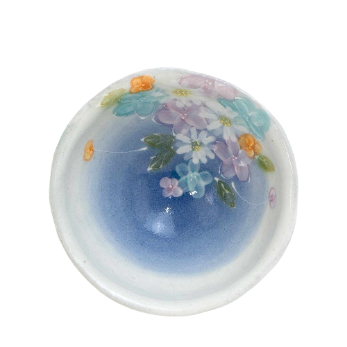 Spiderwort Traditional Japanese Style Rice Bowl Ceramic