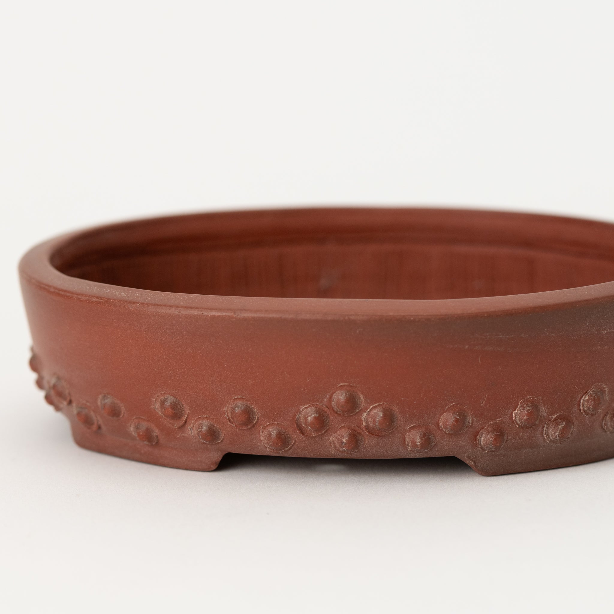 Bigei Tokoname Ware Oval Rivet Japanese Bonsai Pot