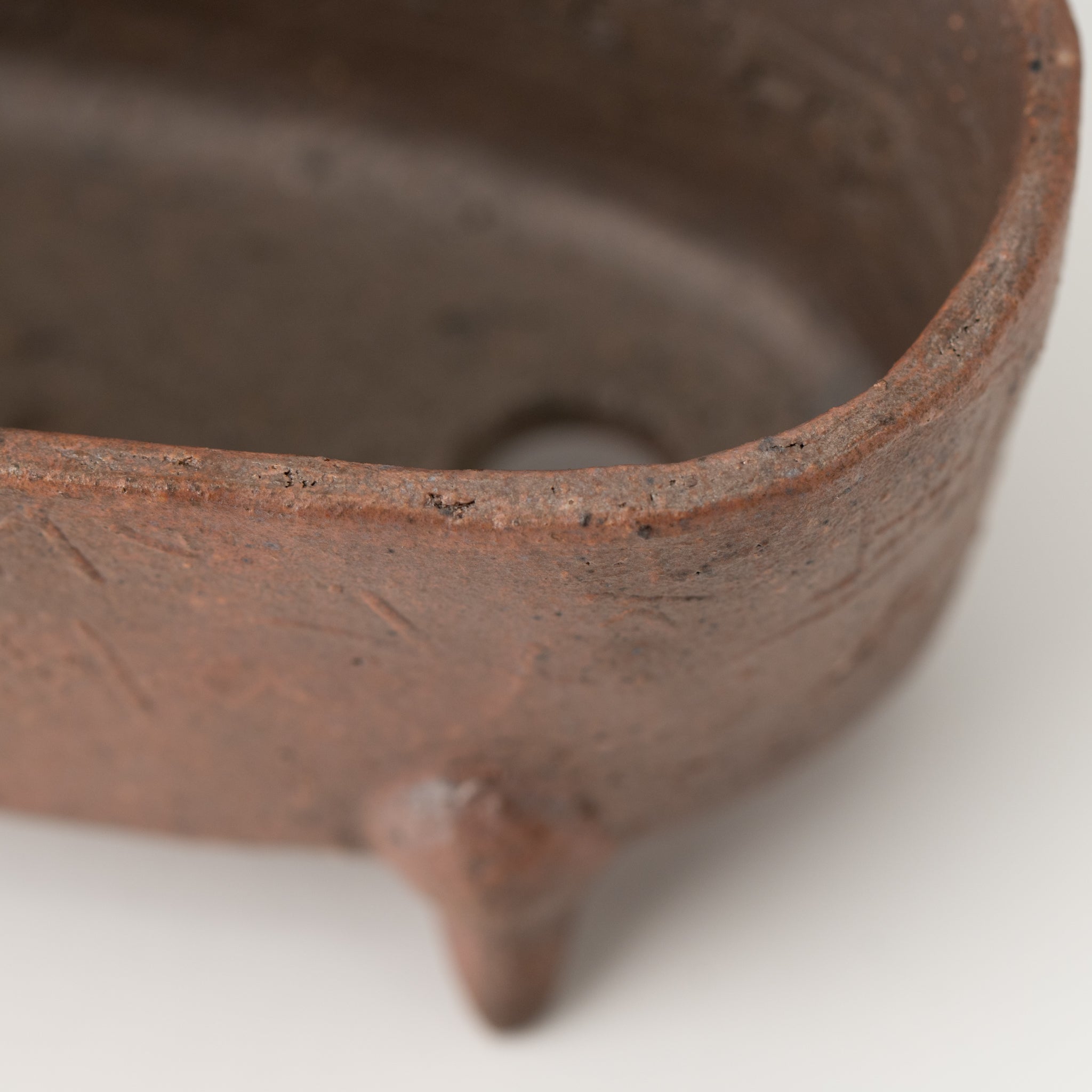 Mitsue Tokoname Ware Oval-footed Japanese Bonsai Pot