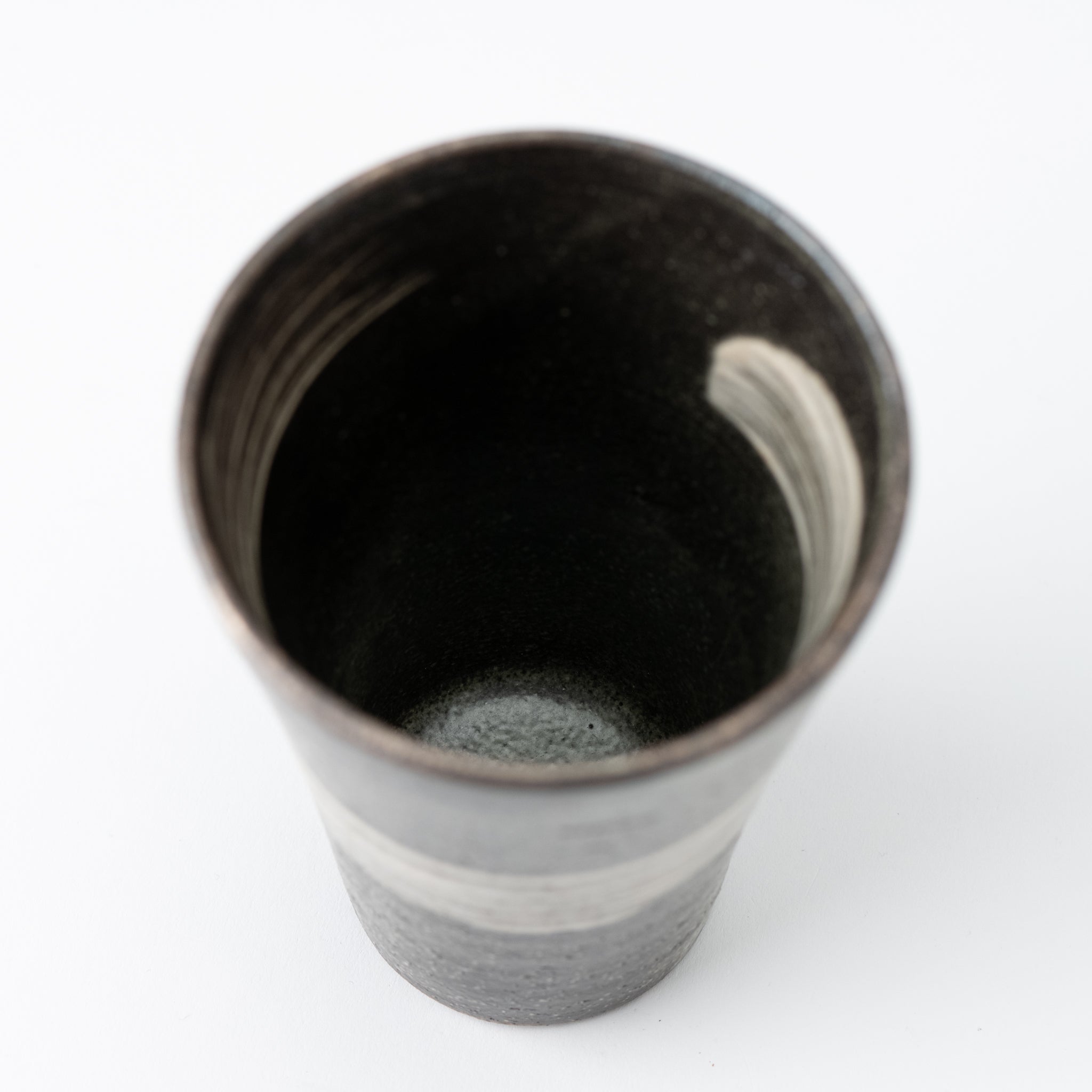 Naginowa Shigaraki Ware Black Shore Long Cup