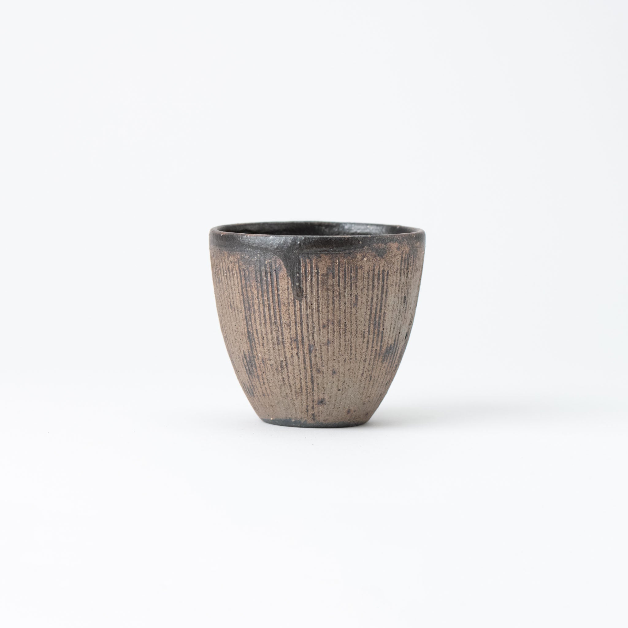 Naginowa Shigaraki Ware Iron Rust Yunomi Cup