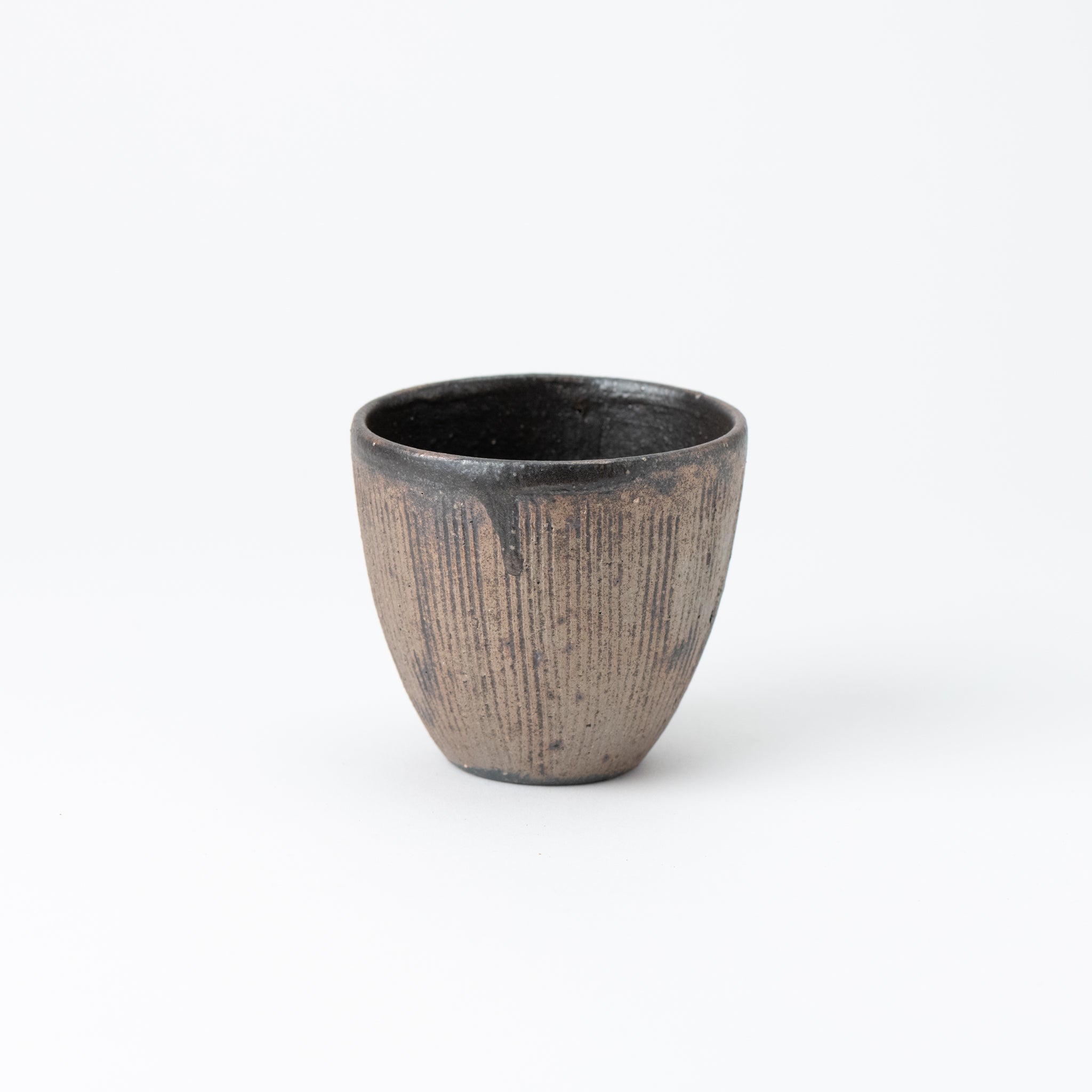 Naginowa Shigaraki Ware Iron Rust Yunomi Cup