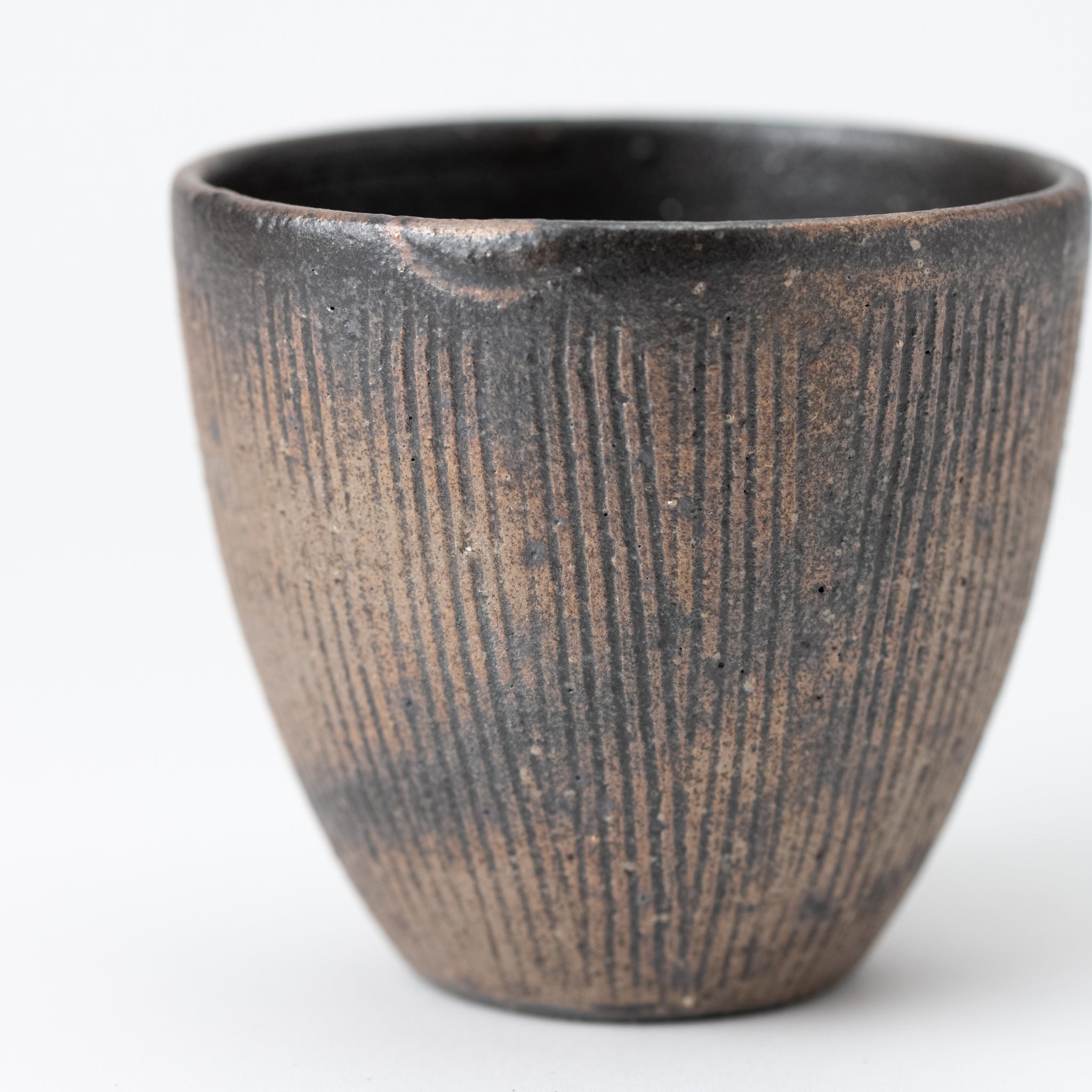 Naginowa Shigaraki Ware Iron Rust Yunomi Cup