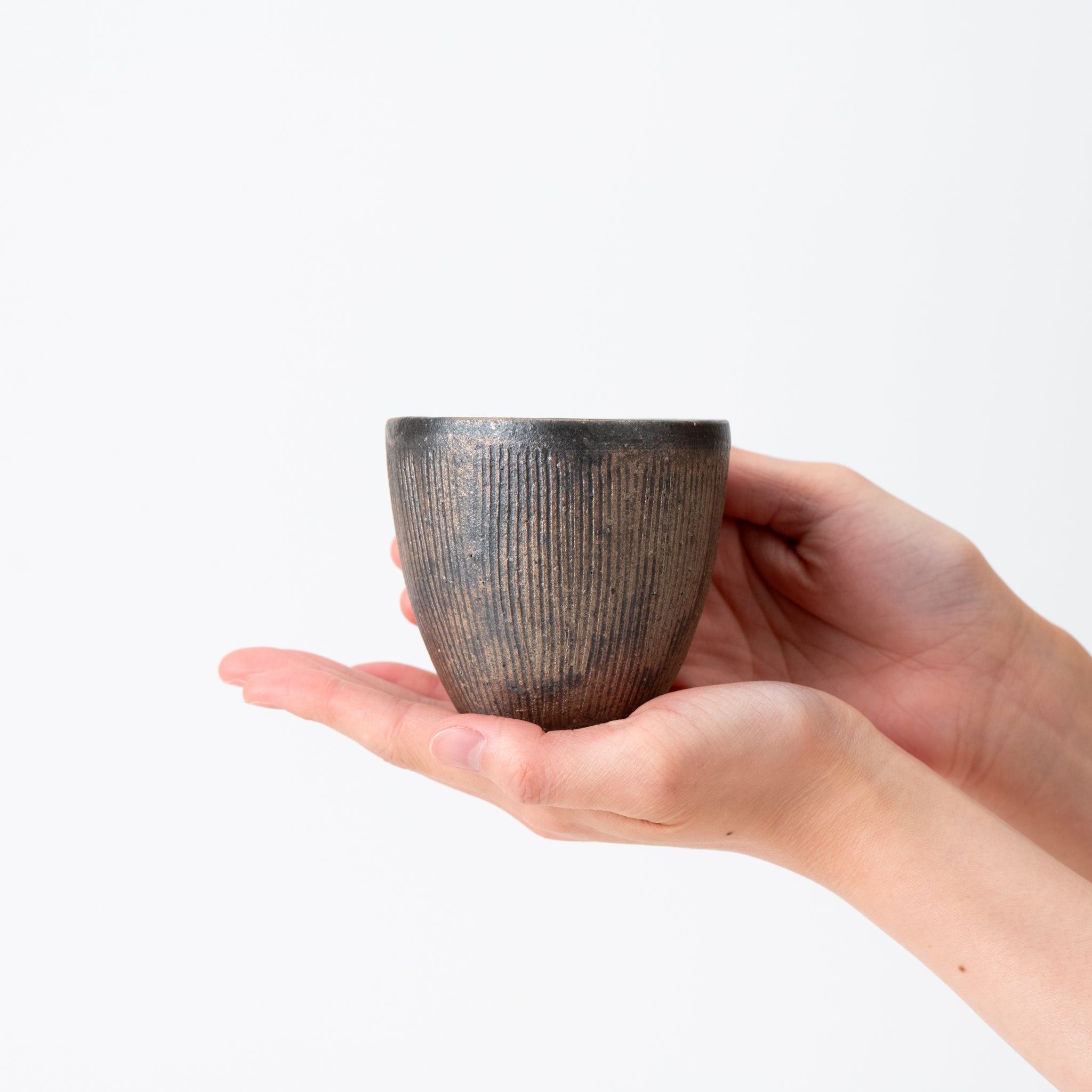 Naginowa Shigaraki Ware Iron Rust Yunomi Cup