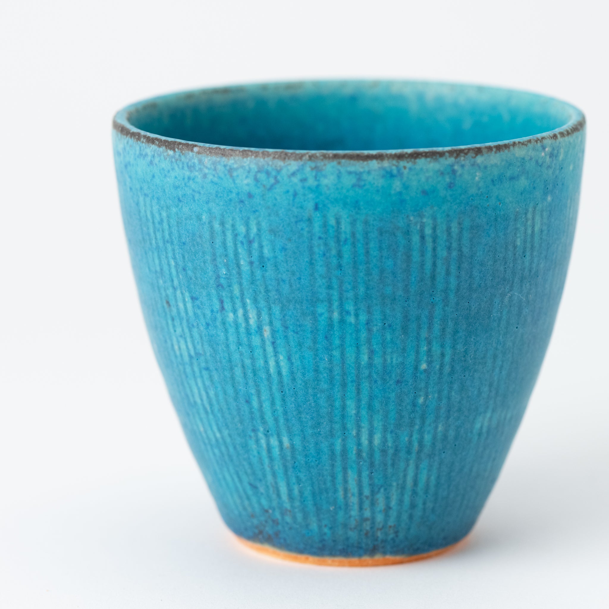 Naginowa Shigaraki Ware Blue Glaze Yunomi Cup