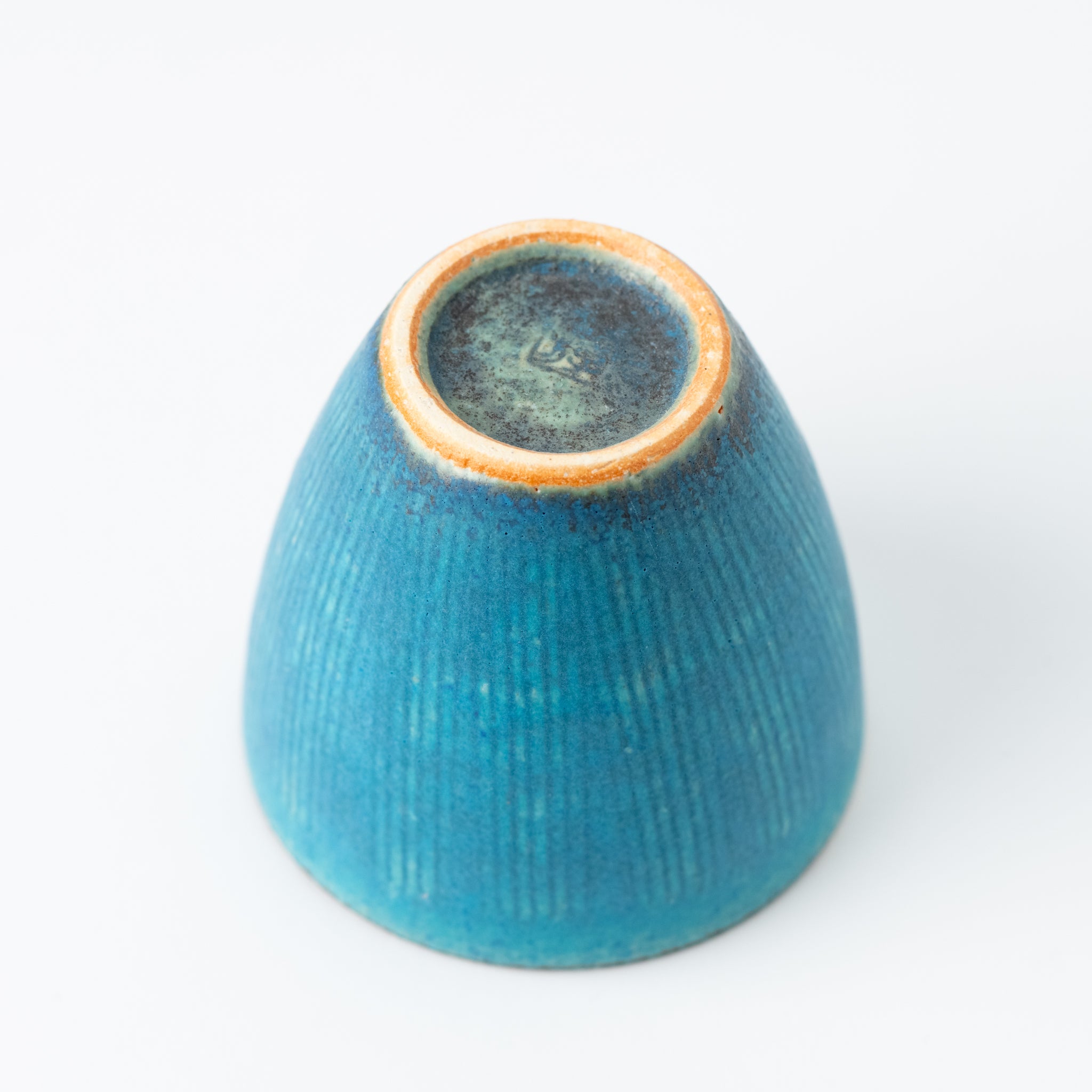 Naginowa Shigaraki Ware Blue Glaze Yunomi Cup