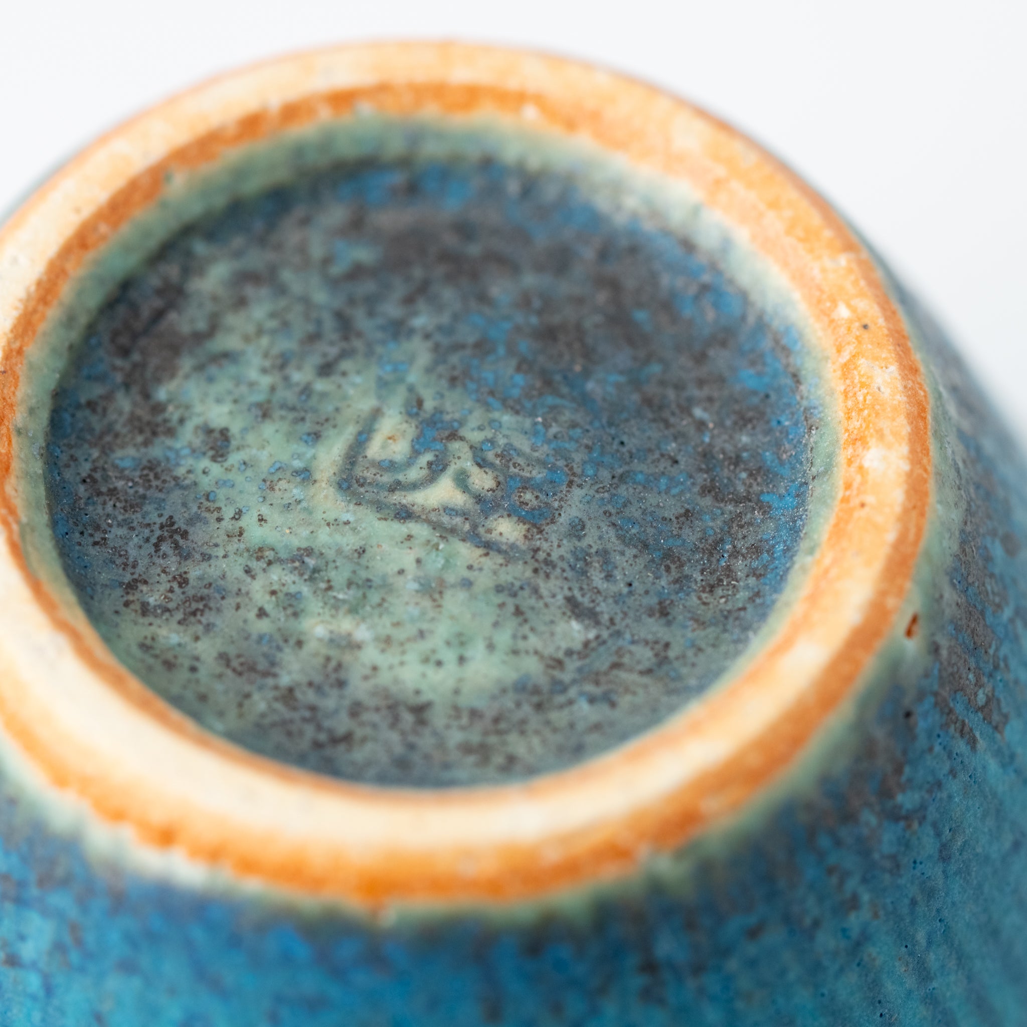 Naginowa Shigaraki Ware Blue Glaze Yunomi Cup