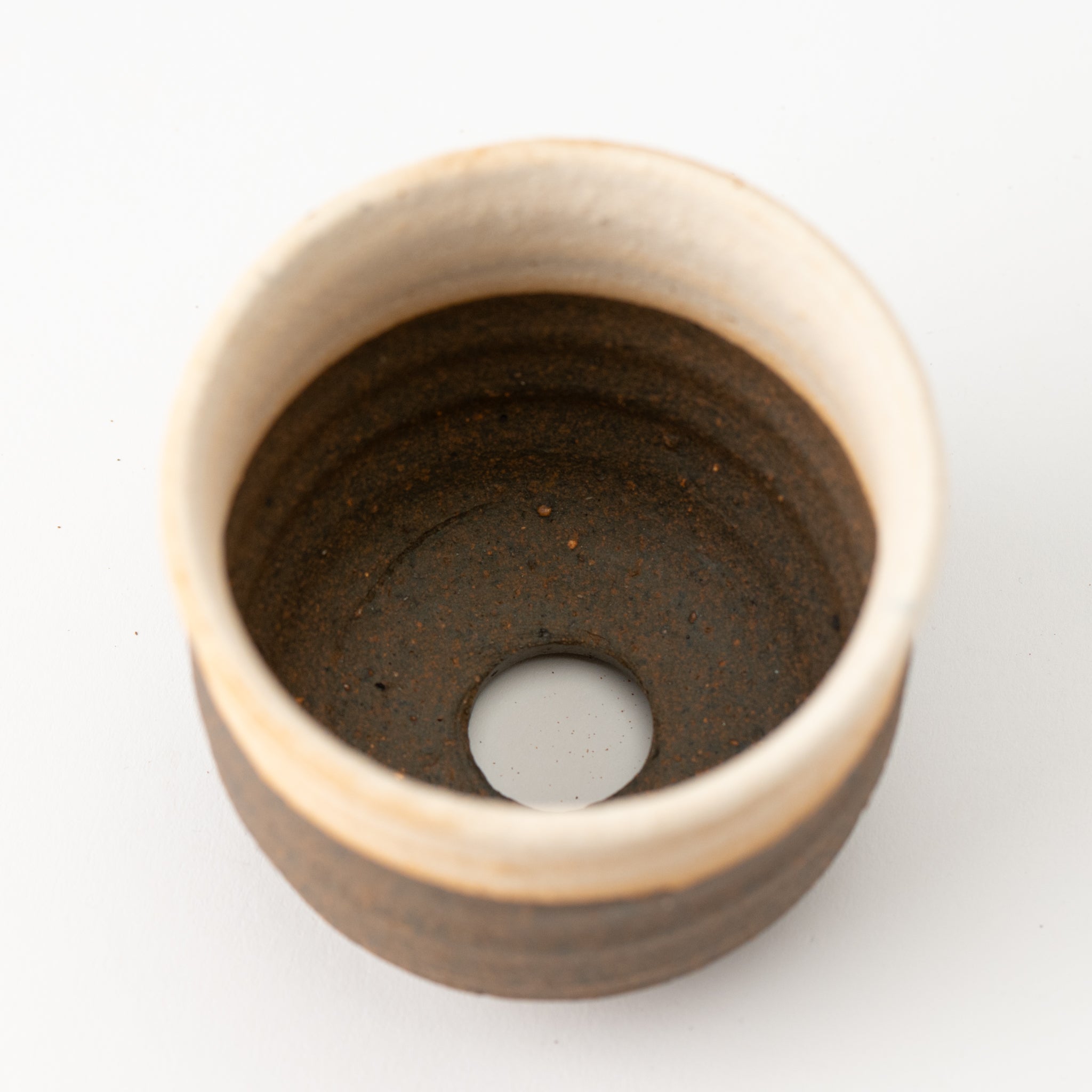 Naginowa Shigaraki Ware Double Layer Mini Japanese Bonsai Pot 3.1 in.