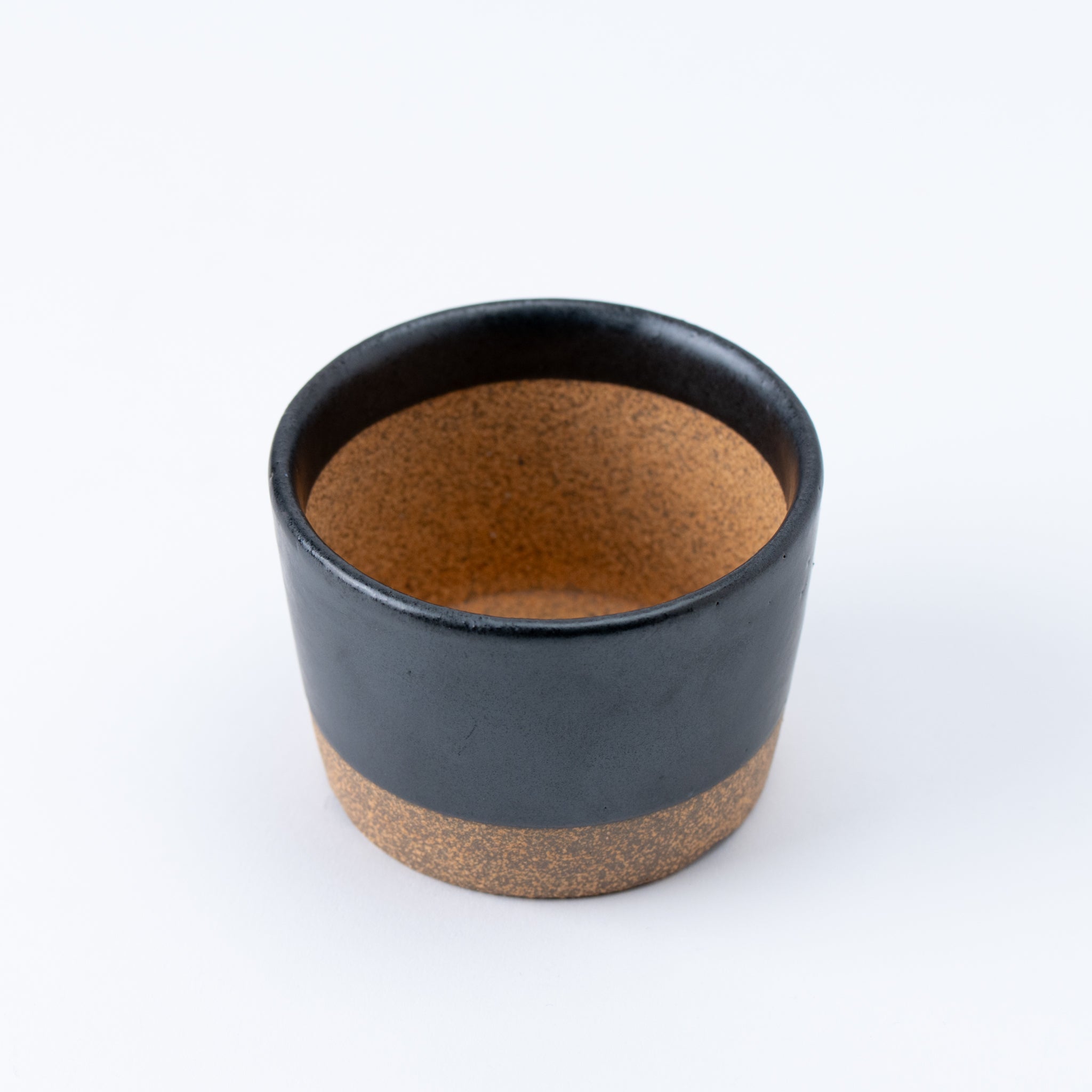 Naginowa Kutani Ware Black Japanese Bonsai Pot 3.5 in.