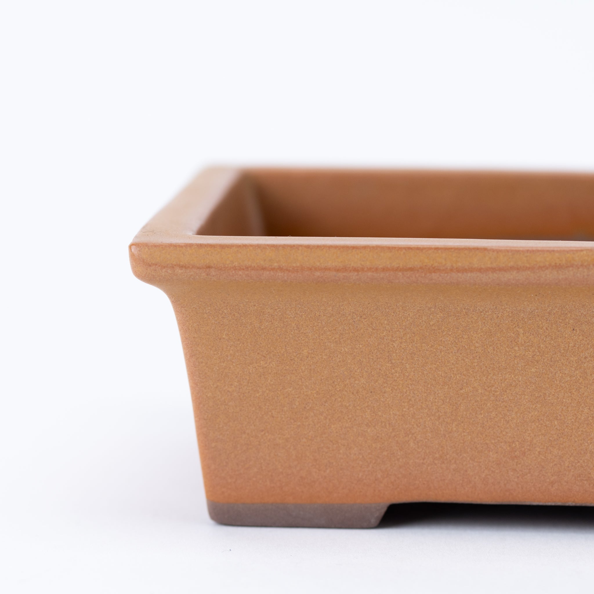 Naginowa Yellow longhorn BANKO Ware Japanese Bonsai Pot 5.3in.