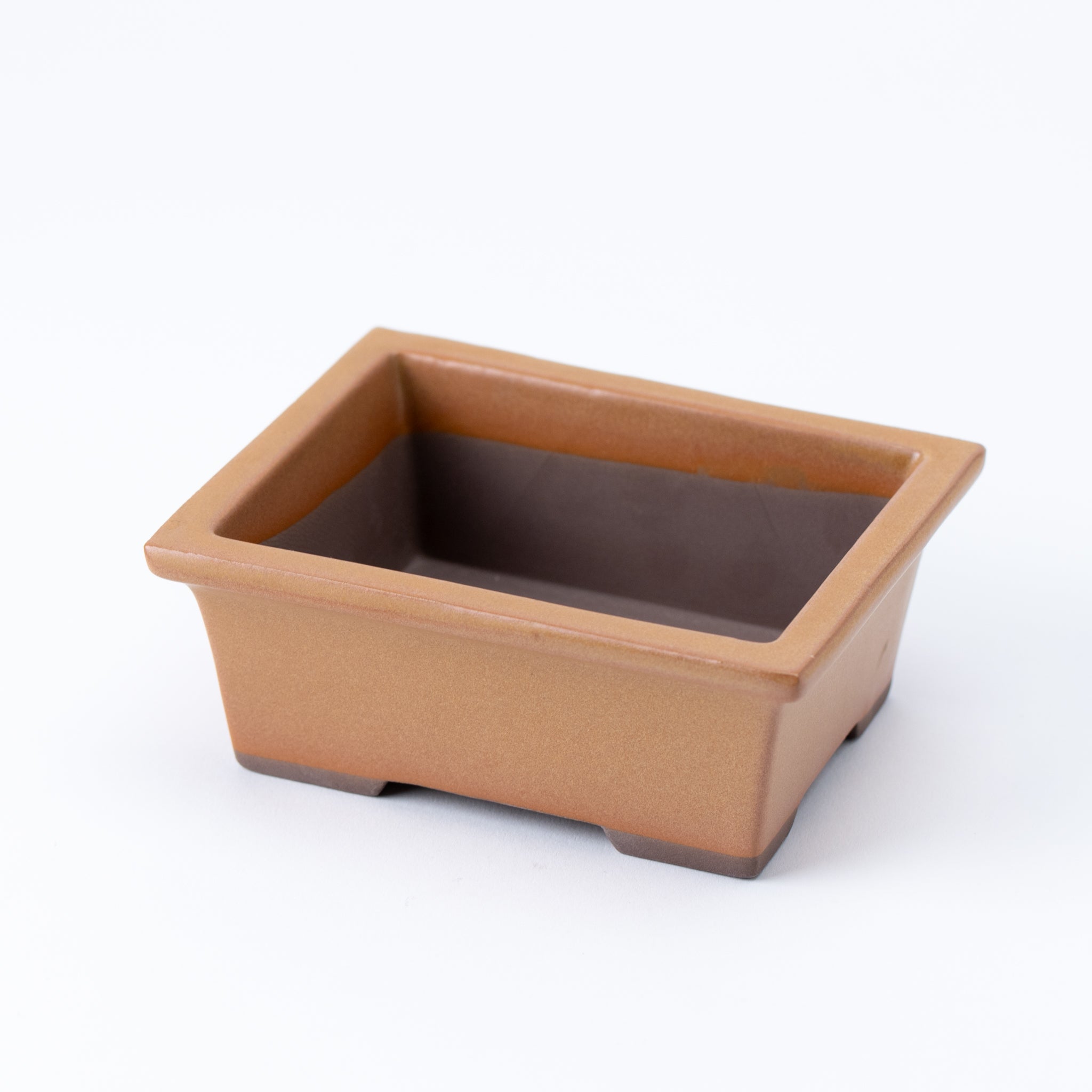 Naginowa Yellow longhorn BANKO Ware Japanese Bonsai Pot 5.3in.