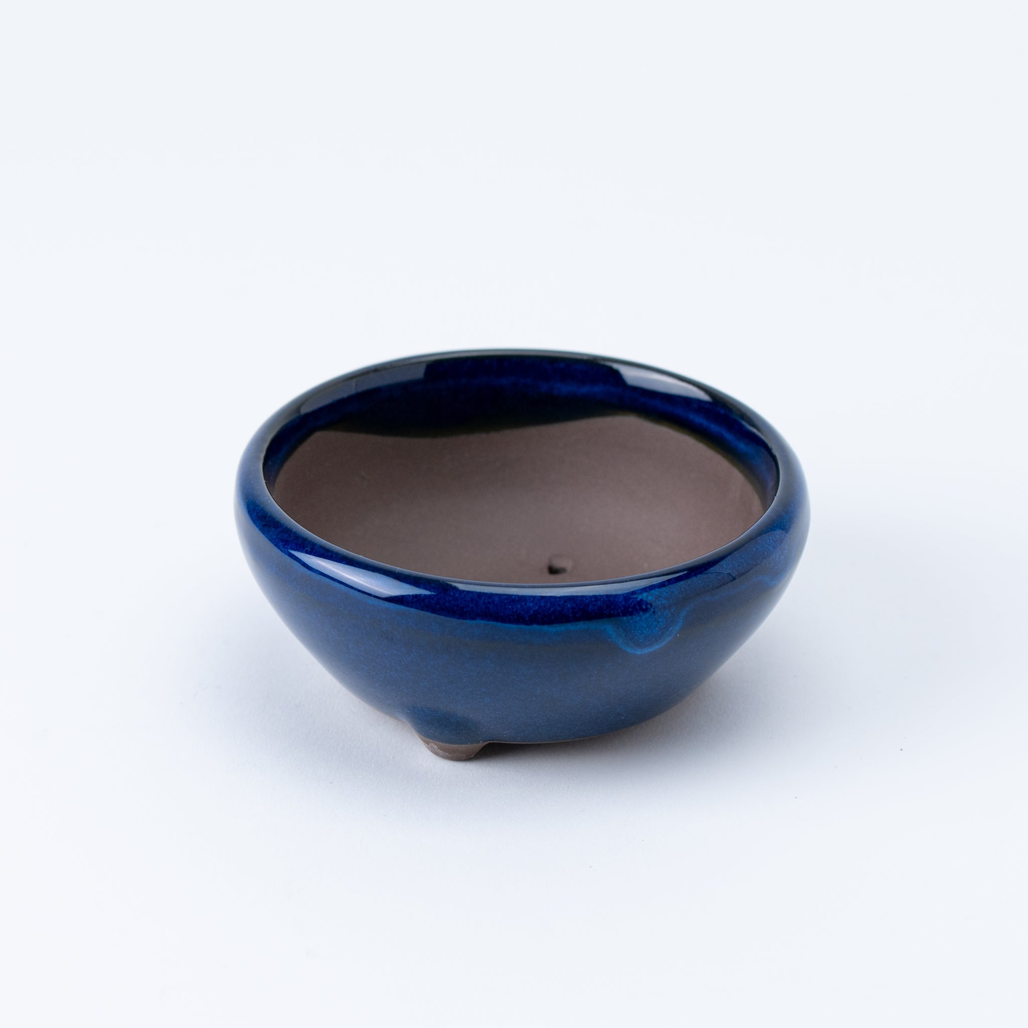 Naginowa Namako Navy BANKO Ware Japanese Bonsai Pot Set of 3