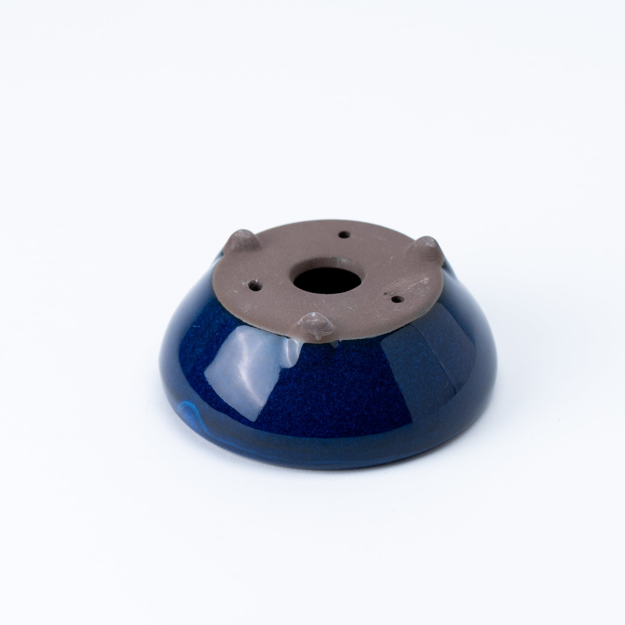 Naginowa Namako Navy BANKO Ware Japanese Bonsai Pot Set of 3