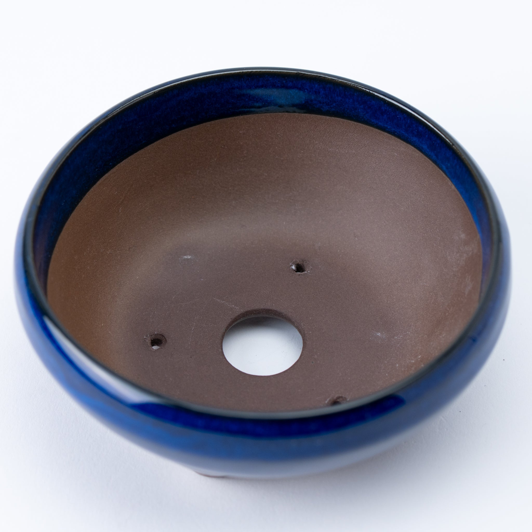 Naginowa Namako Navy BANKO Ware Japanese Bonsai Pot Set of 3