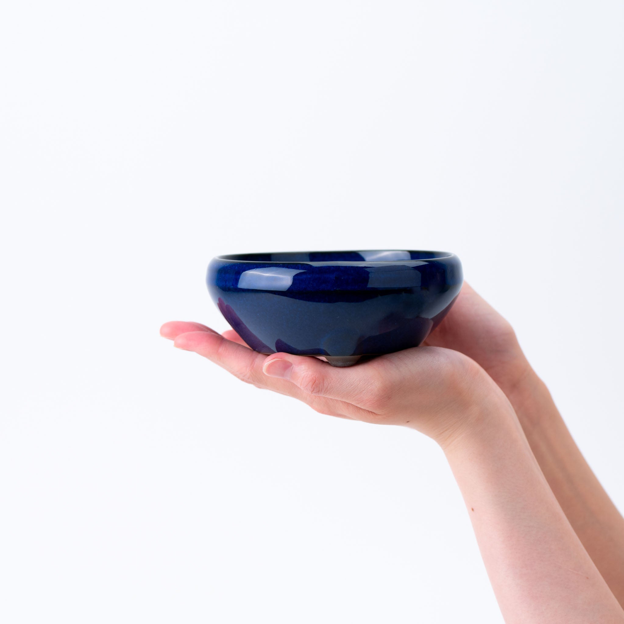 Naginowa Namako Navy BANKO Ware Japanese Bonsai Pot Set of 3