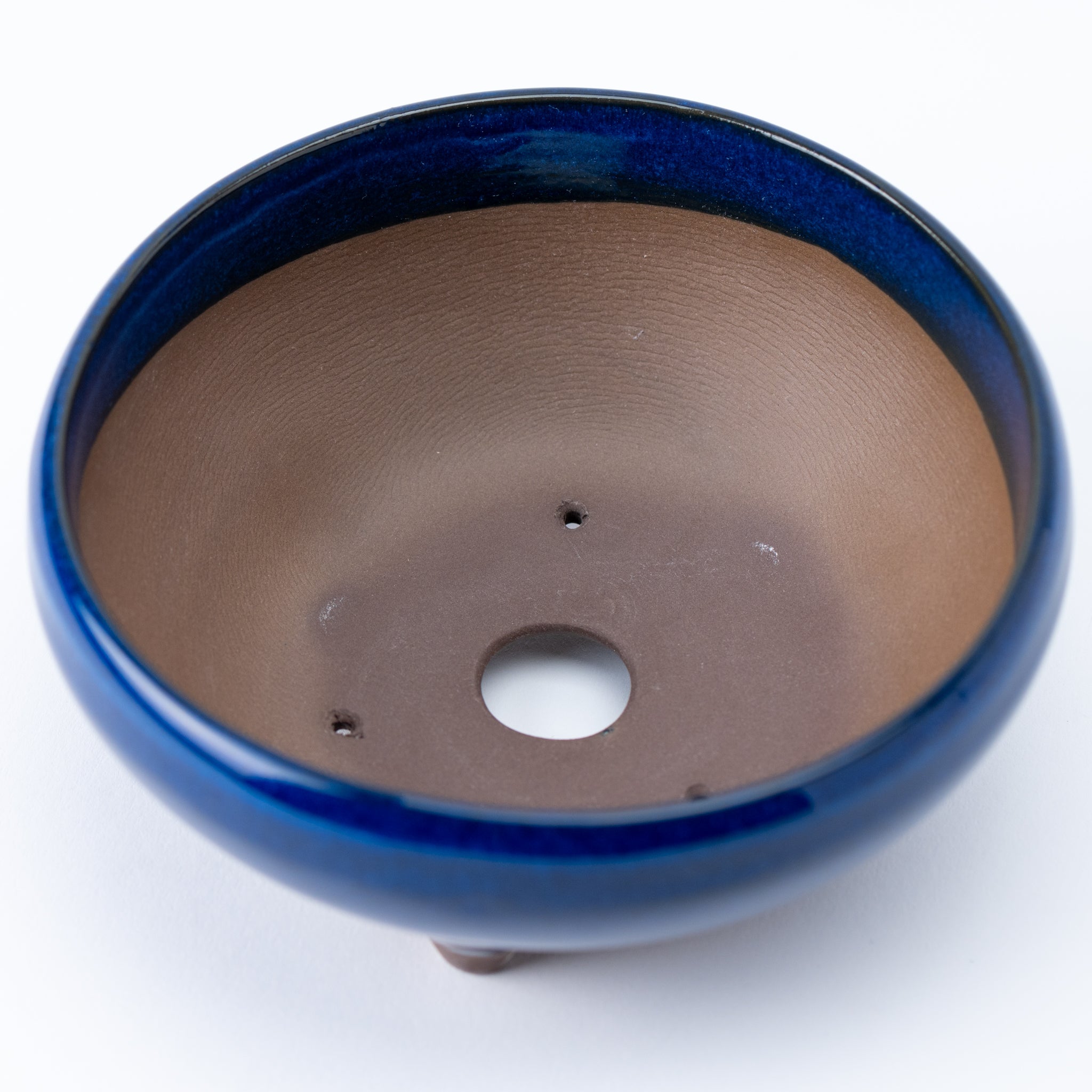 Naginowa Namako Navy BANKO Ware Japanese Bonsai Pot Set of 3