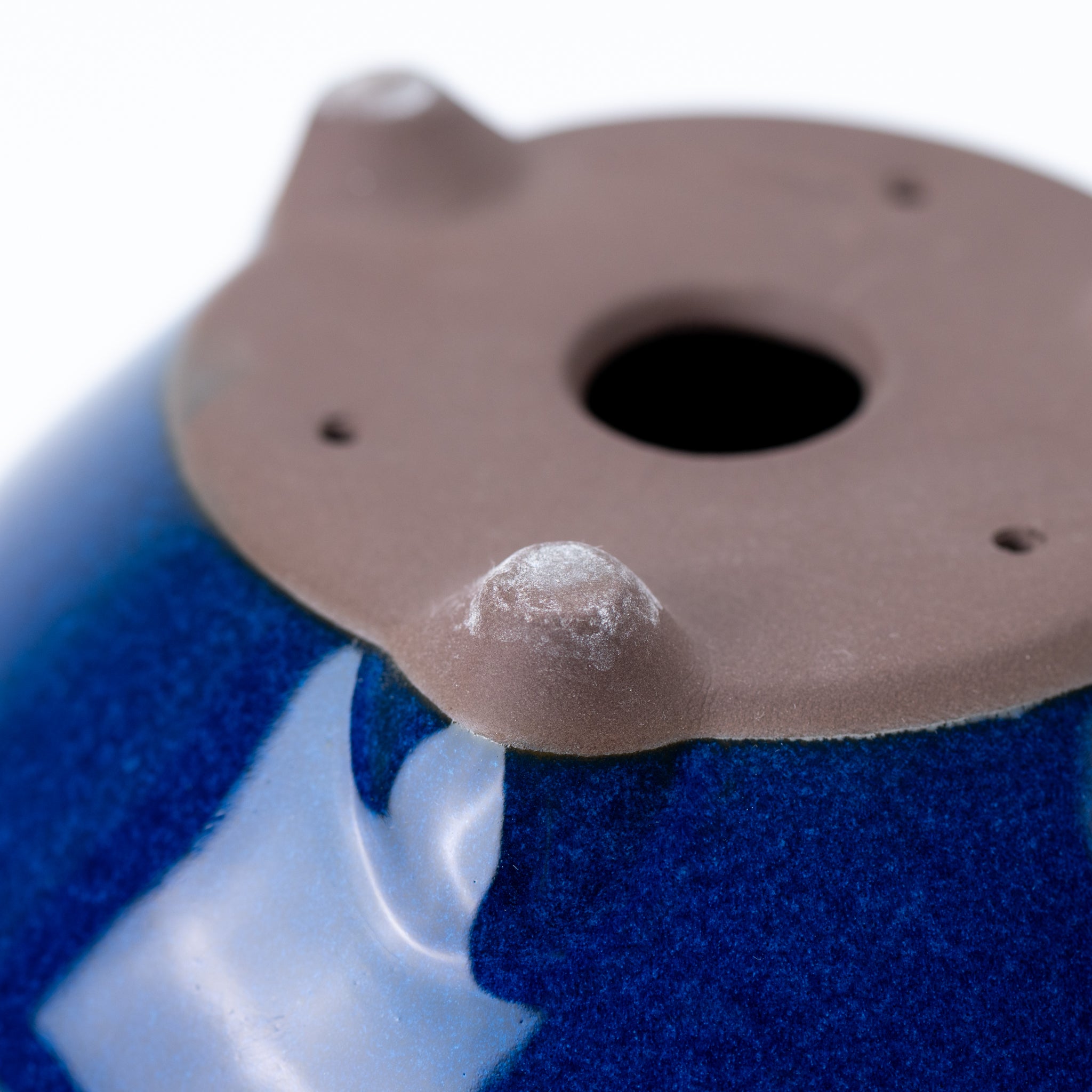 Naginowa Namako Navy BANKO Ware Japanese Bonsai Pot Set of 3