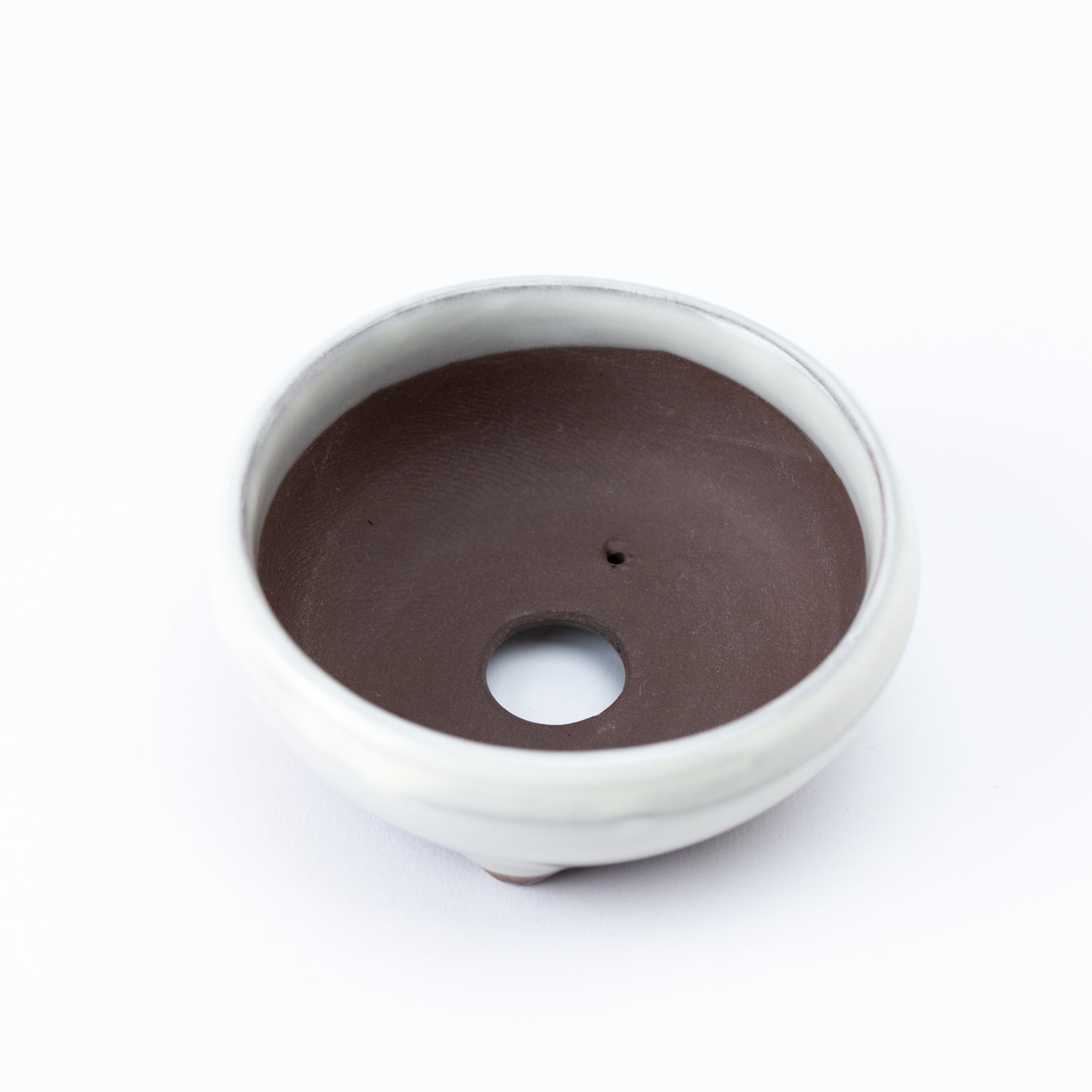 Naginowa Cream BANKO Ware Japanese Bonsai Pot Set of 3