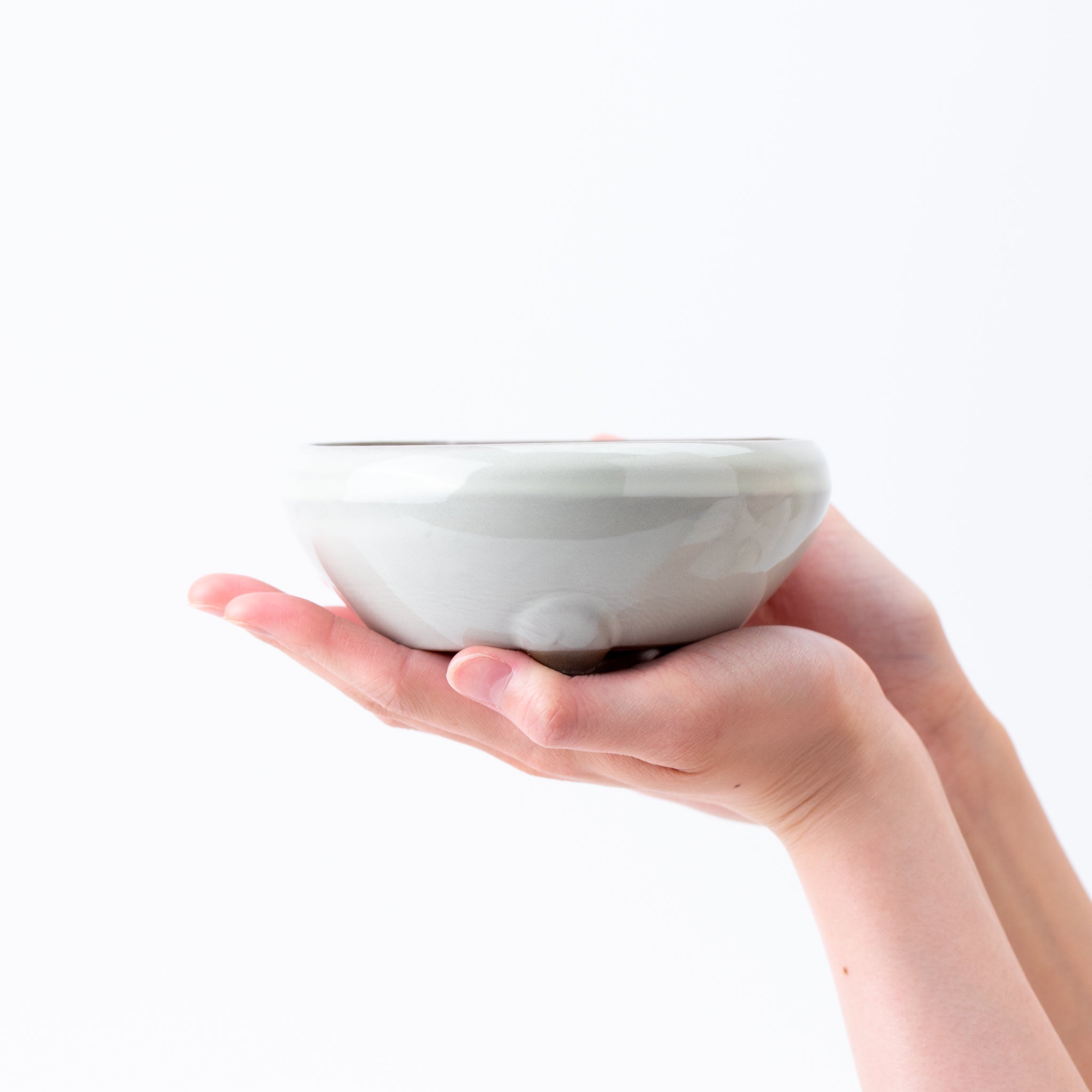 Naginowa Cream BANKO Ware Japanese Bonsai Pot Set of 3