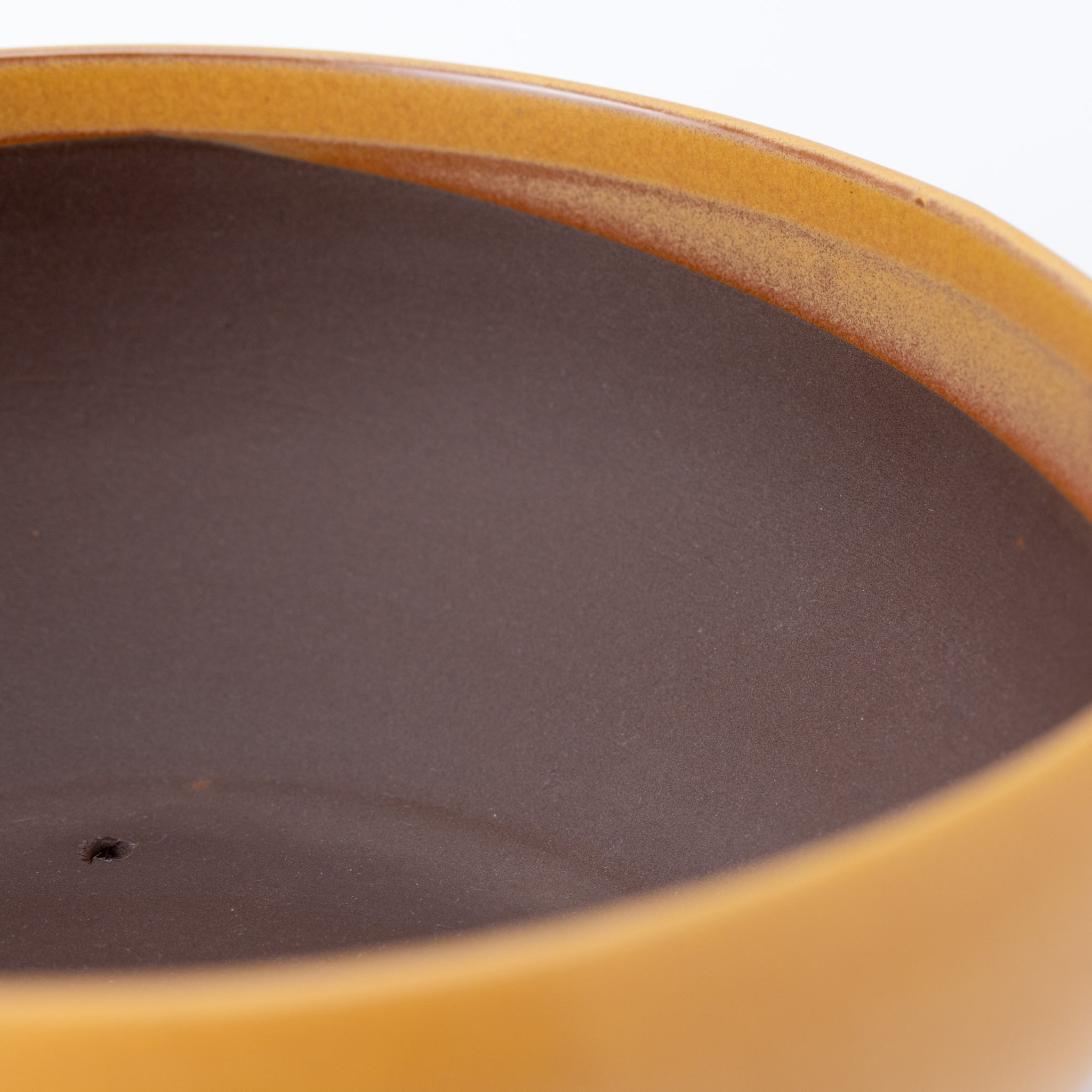 Naginowa Yellow Circle BANKO Ware Japanese Bonsai Pot Set of 2