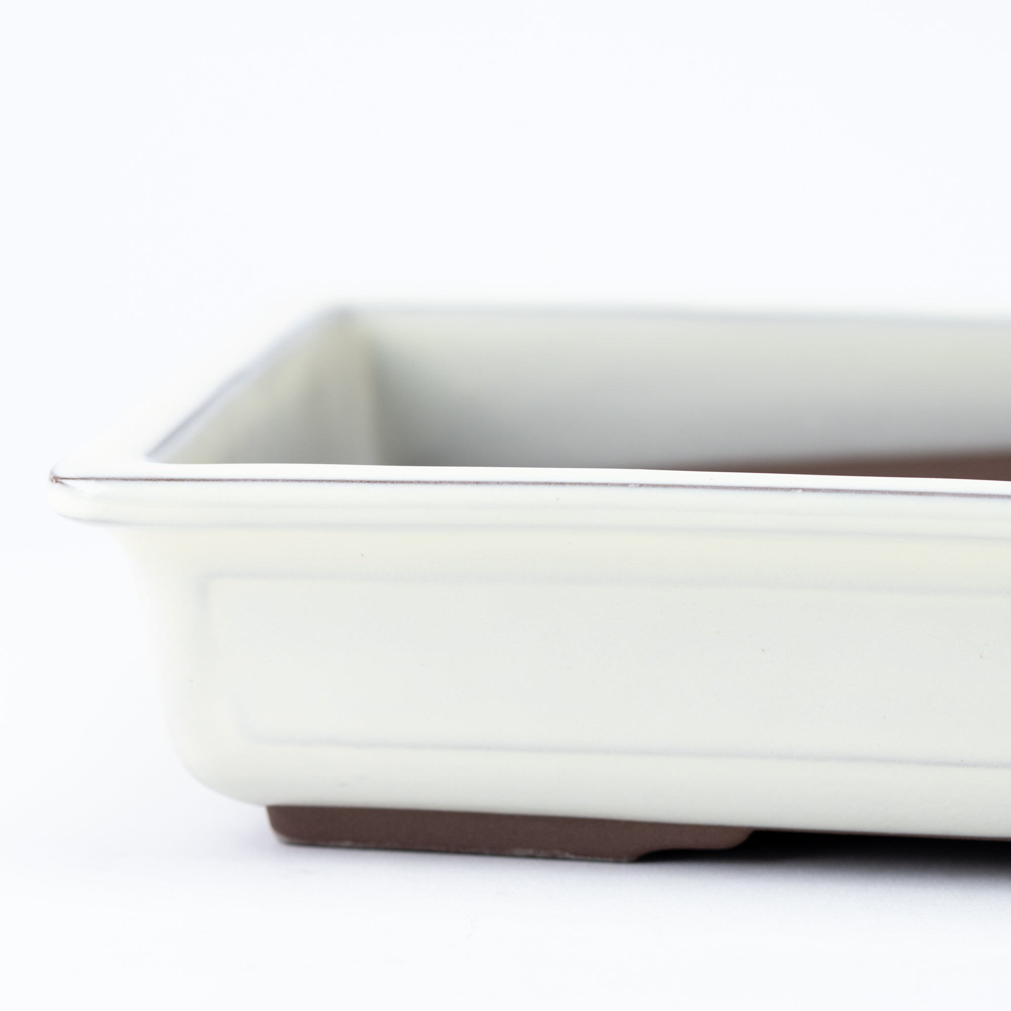 Naginowa Cream longhorn BANKO Ware Japanese Bonsai Pot Set of 3 (Size 8, 9, and 10)