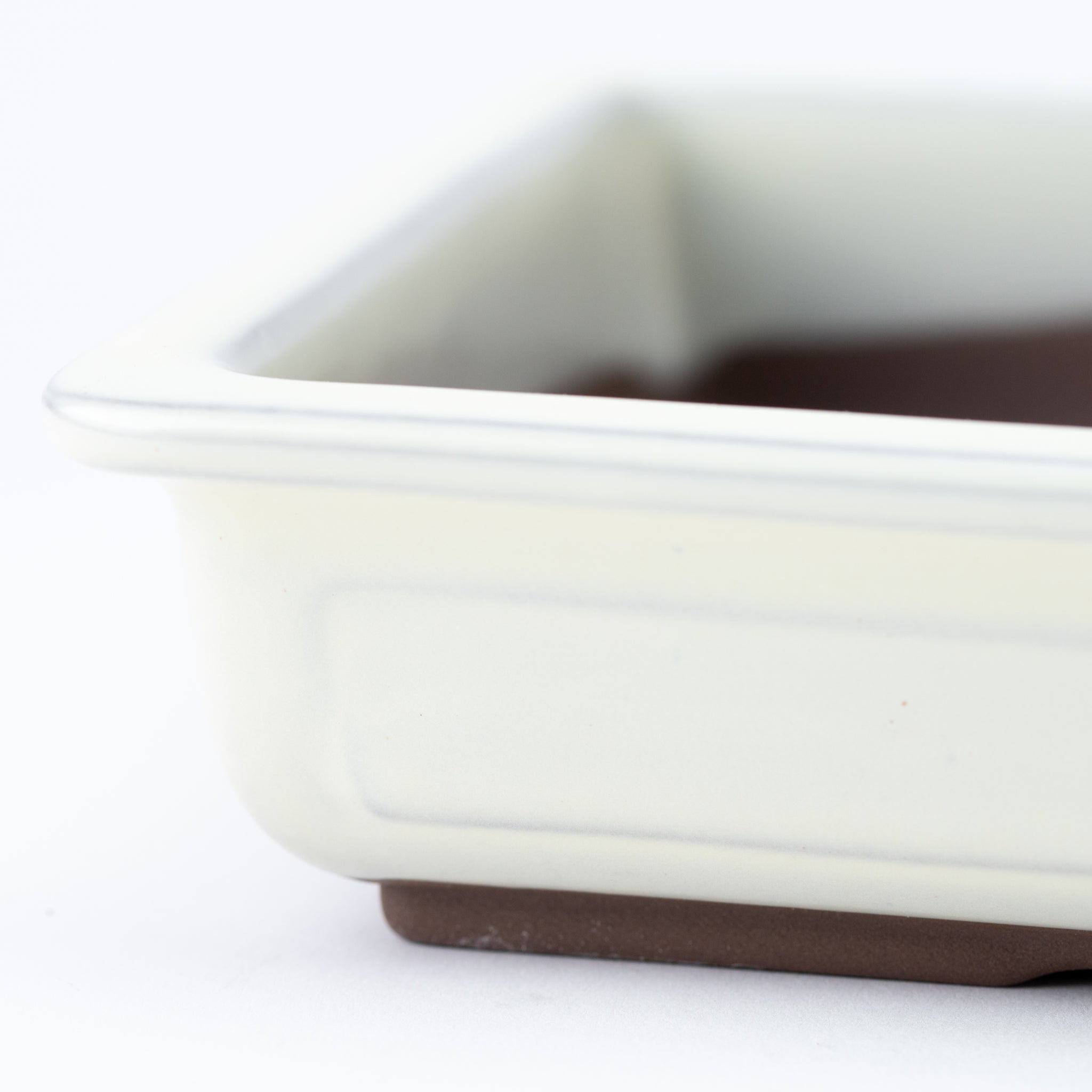 Naginowa Cream longhorn BANKO Ware Japanese Bonsai Pot Set of 3 (Size 8, 9, and 10)