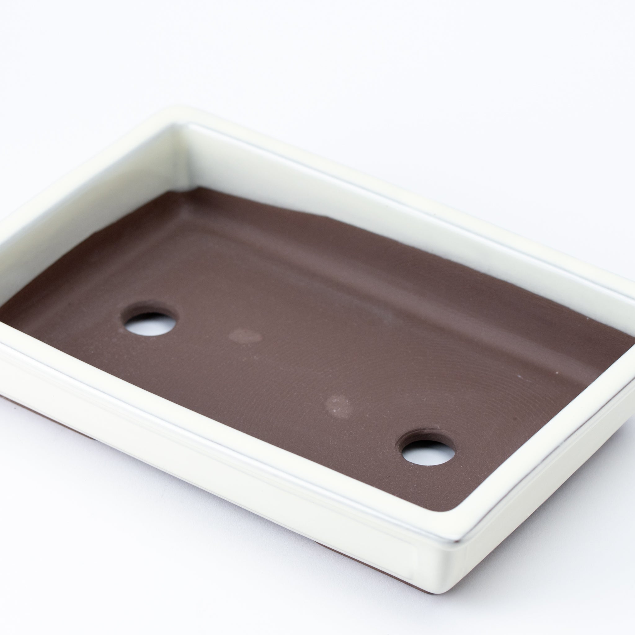 Naginowa Cream longhorn BANKO Ware Japanese Bonsai Pot Set of 3 (Size 8, 9, and 10)