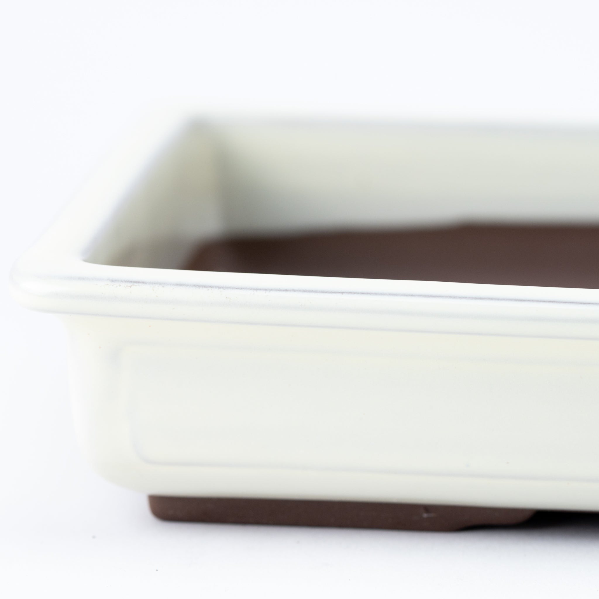 Naginowa Cream longhorn BANKO Ware Japanese Bonsai Pot Set of 3 (Size 8, 9, and 10)