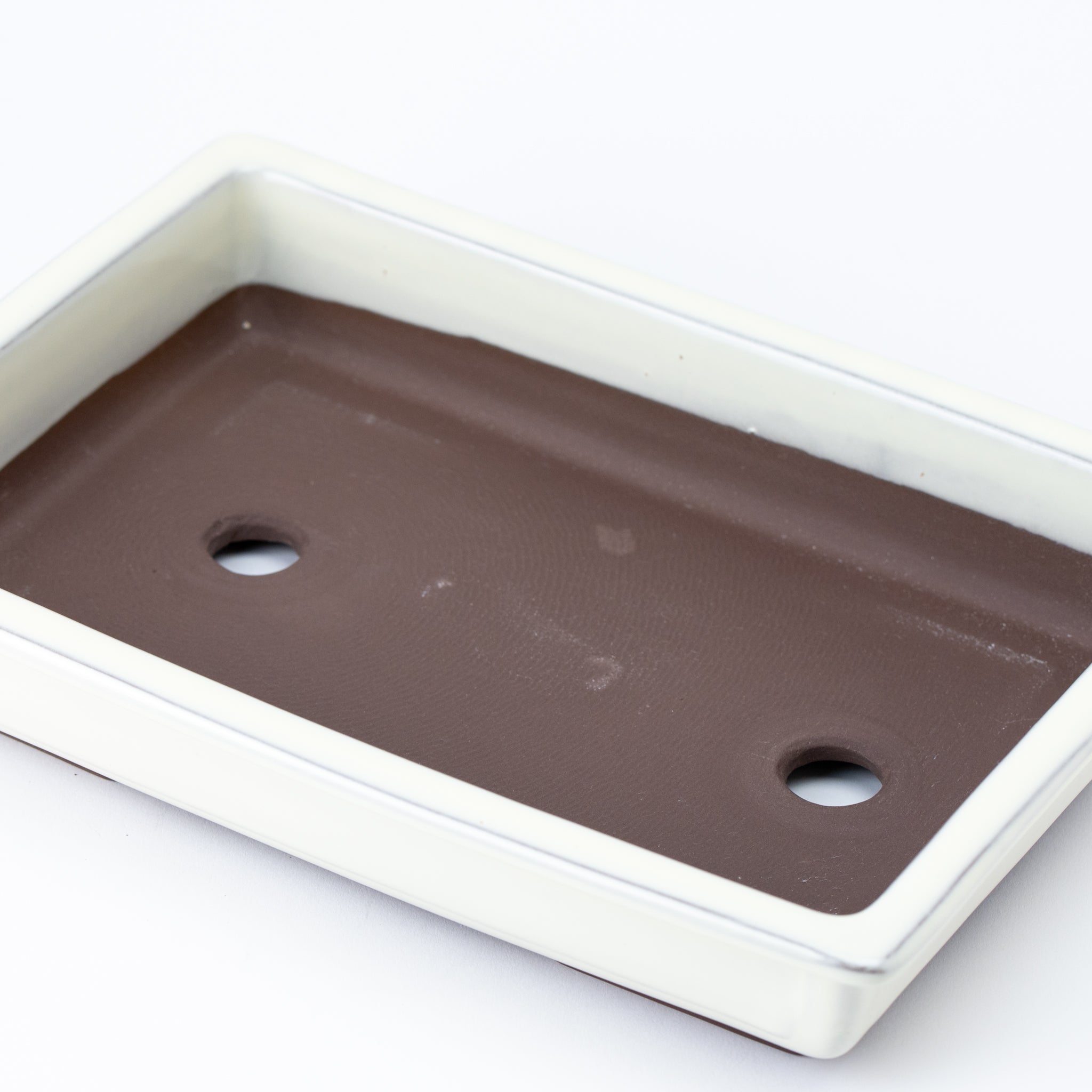 Naginowa Cream longhorn BANKO Ware Japanese Bonsai Pot Set of 3 (Size 8, 9, and 10)