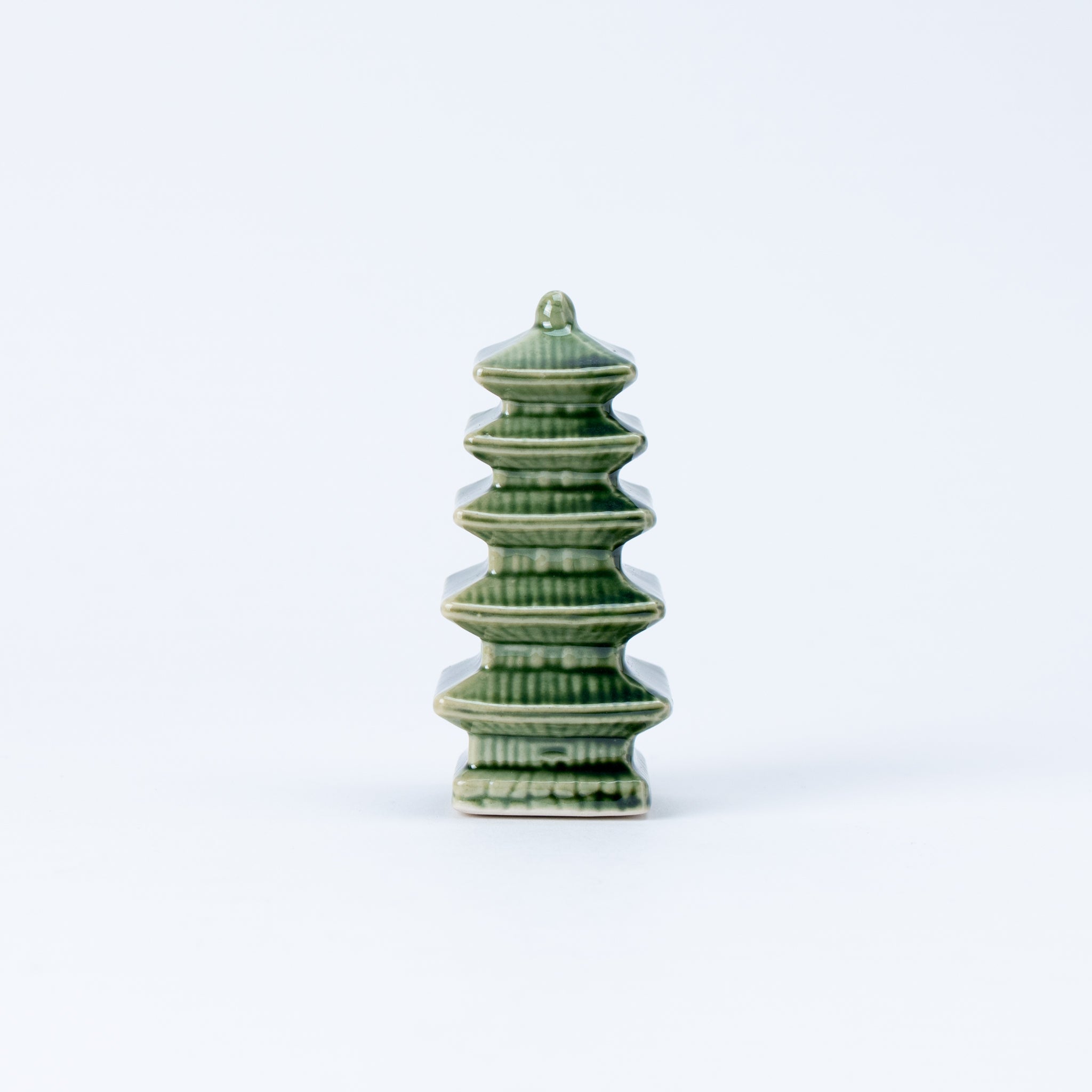 Bonsai Ornament - Green Five-storied Pagoda