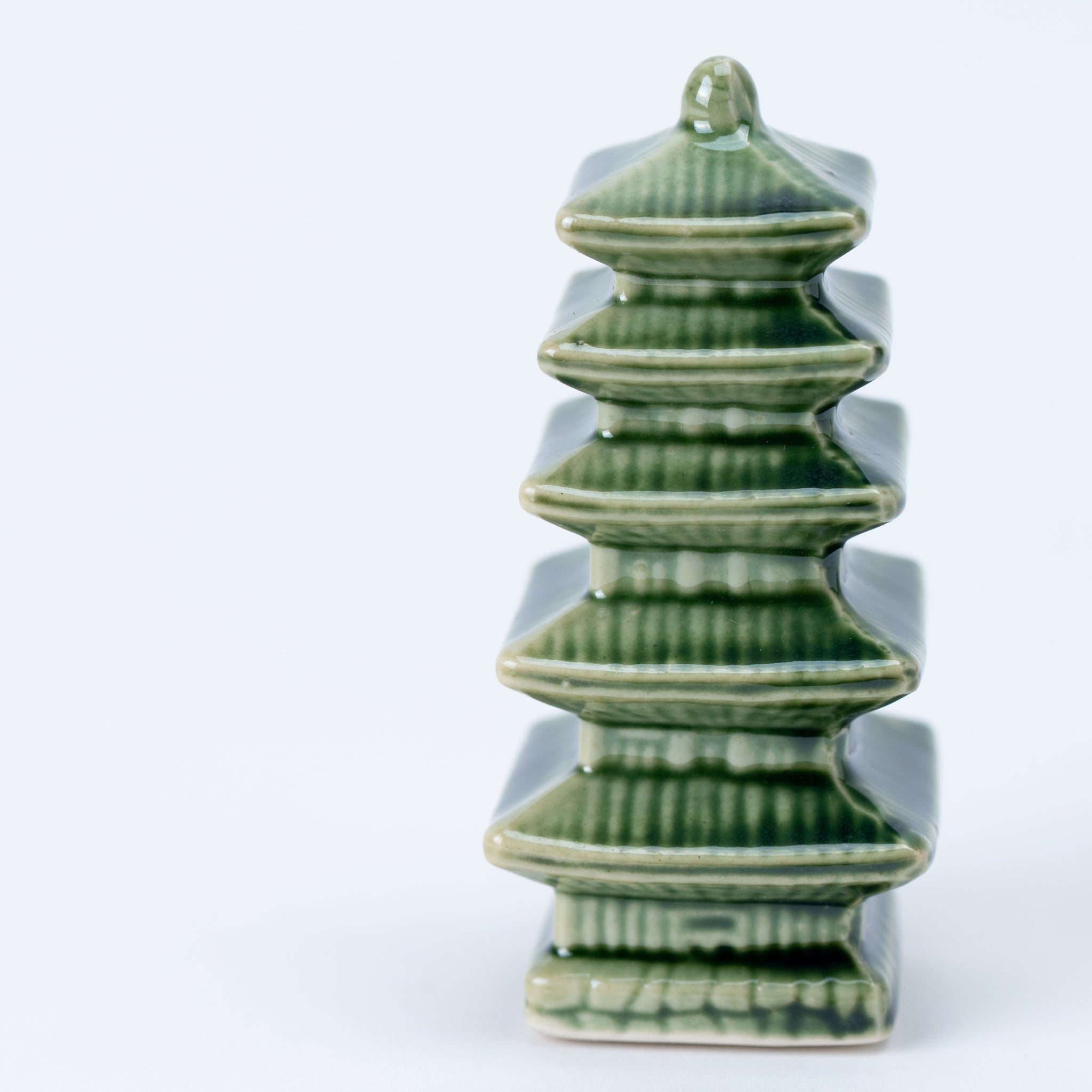 Bonsai Ornament - Green Five-storied Pagoda