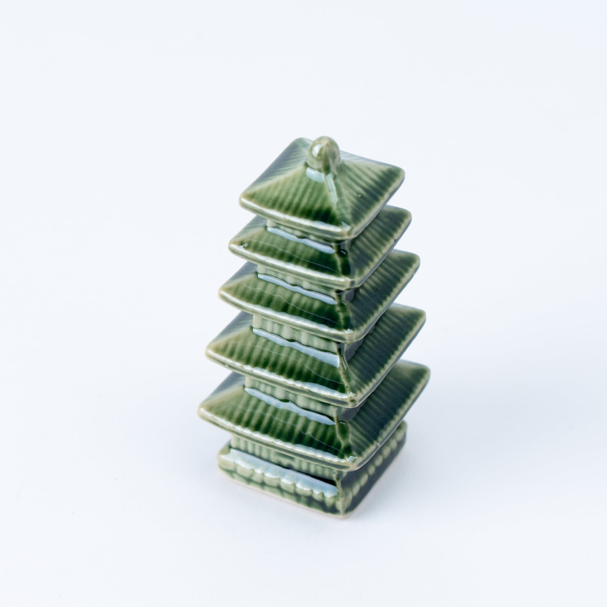 Bonsai Ornament - Green Five-storied Pagoda