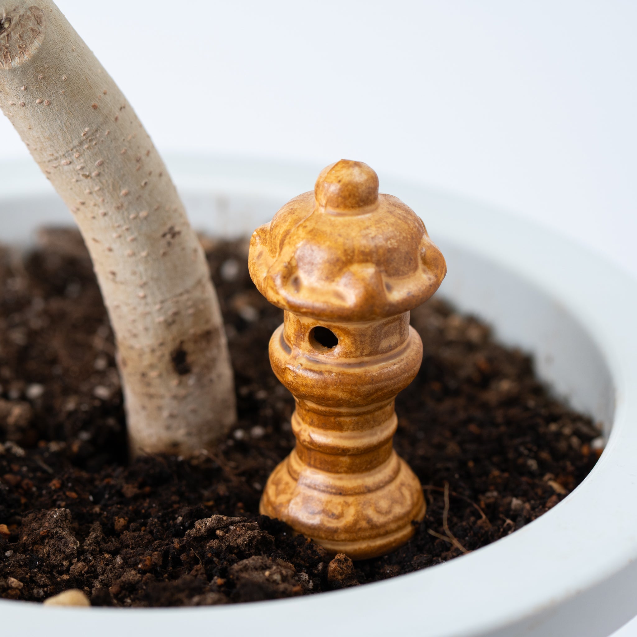 Bonsai Ornament - Beige Japanese Lantern