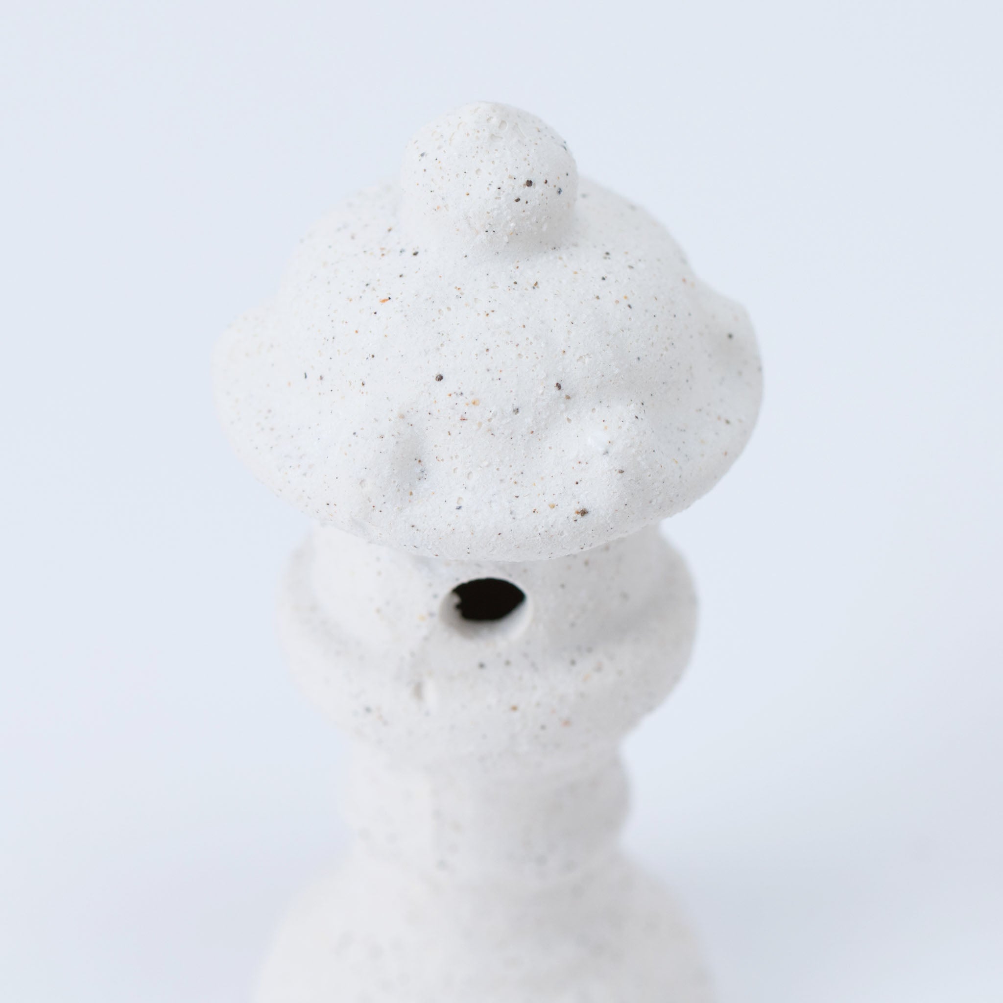 Bonsai Ornament - White Snow Japanese Lantern