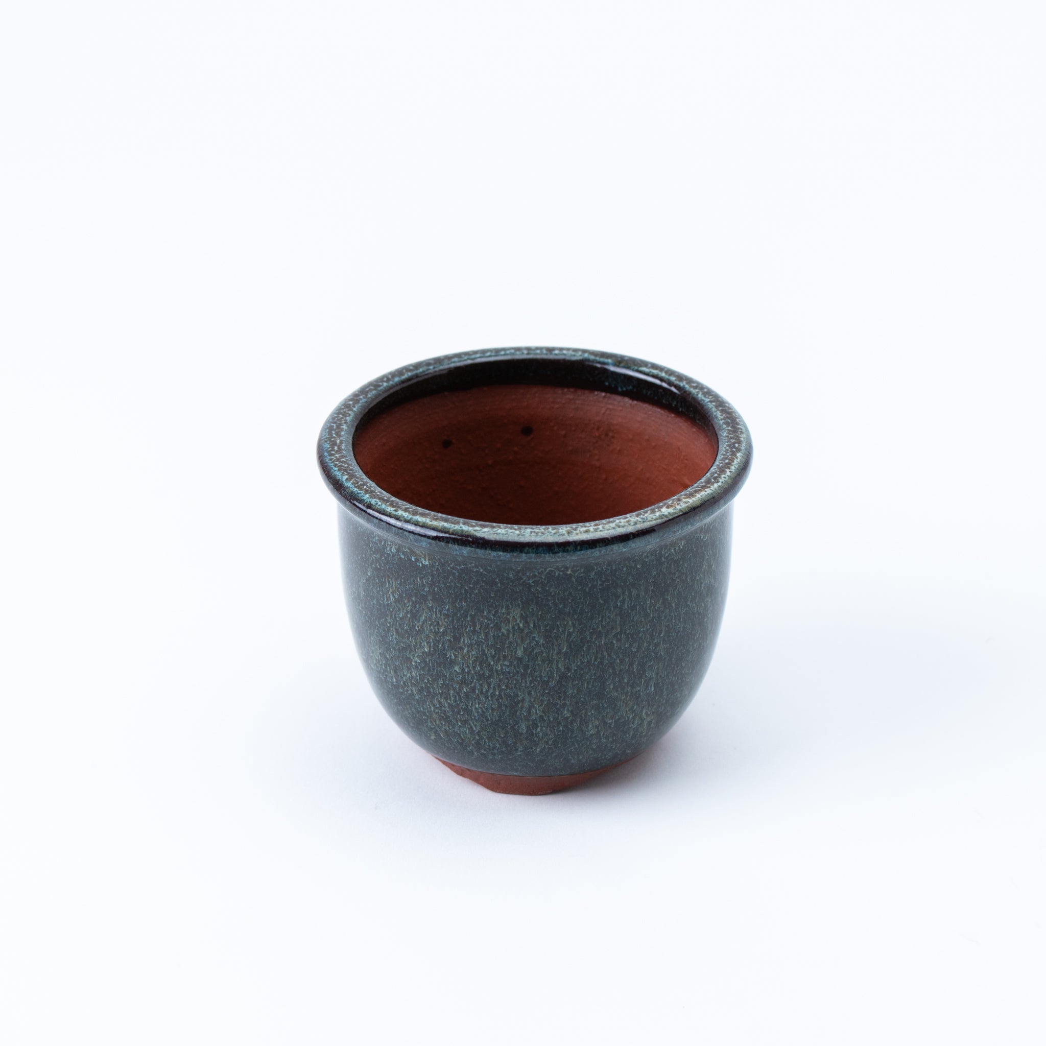 Eimei Tokoname Ware Round with Deep Rim Japanese Bonsai Pot