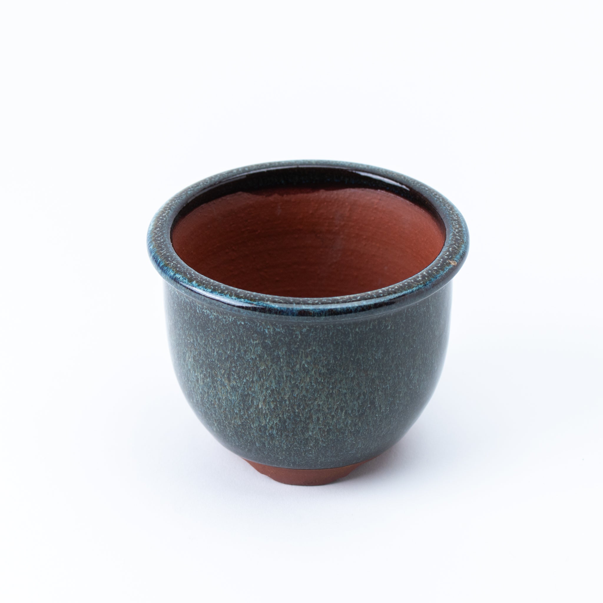 Eimei Tokoname Ware Round with Deeper Rim Japanese Bonsai Pot