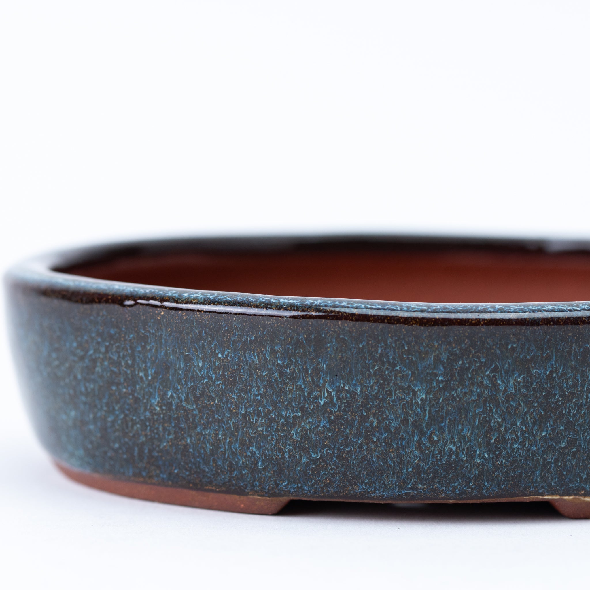 Eimei Tokoname Ware Oval Green Japanese Bonsai Pot