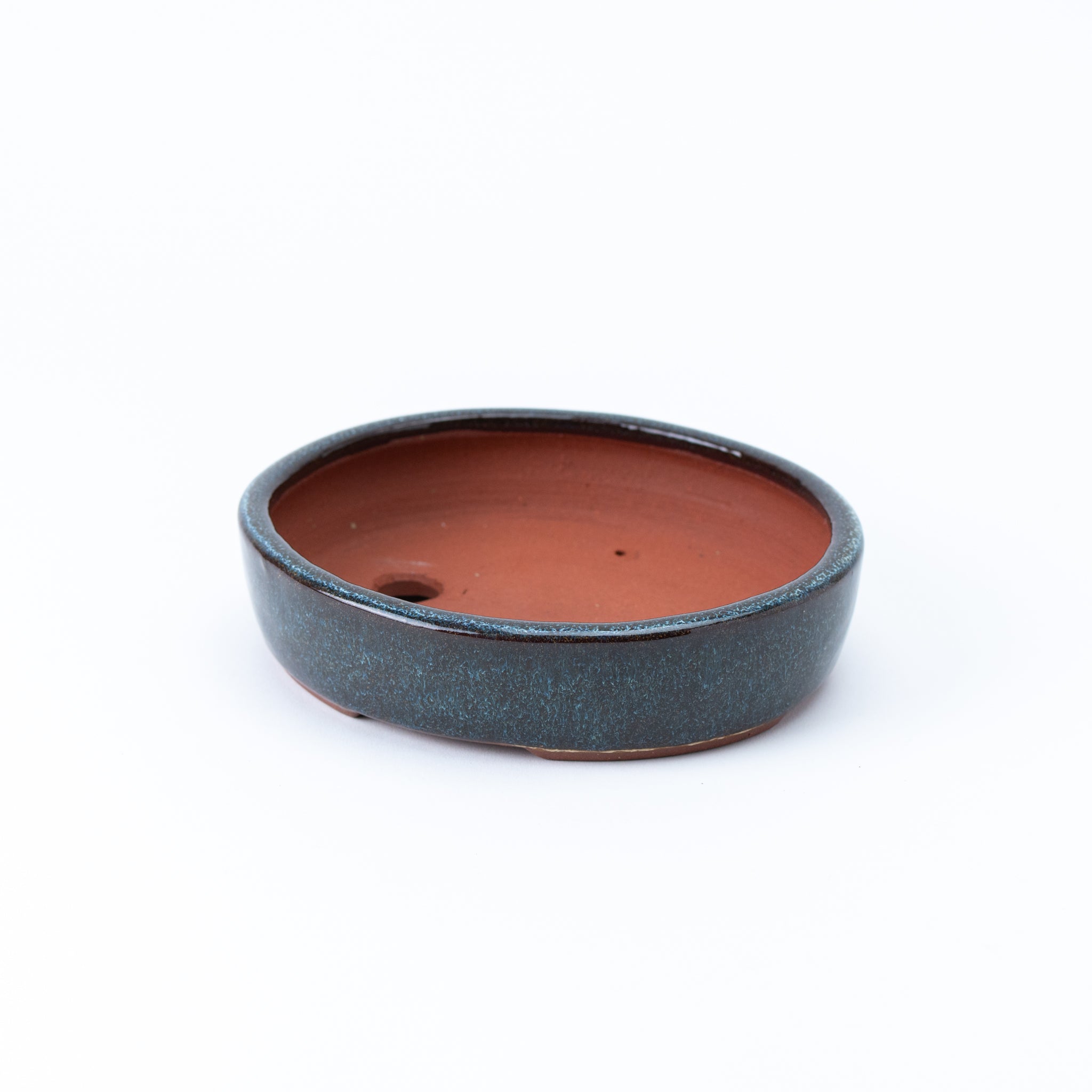 Eimei Tokoname Ware Oval Green Japanese Bonsai Pot