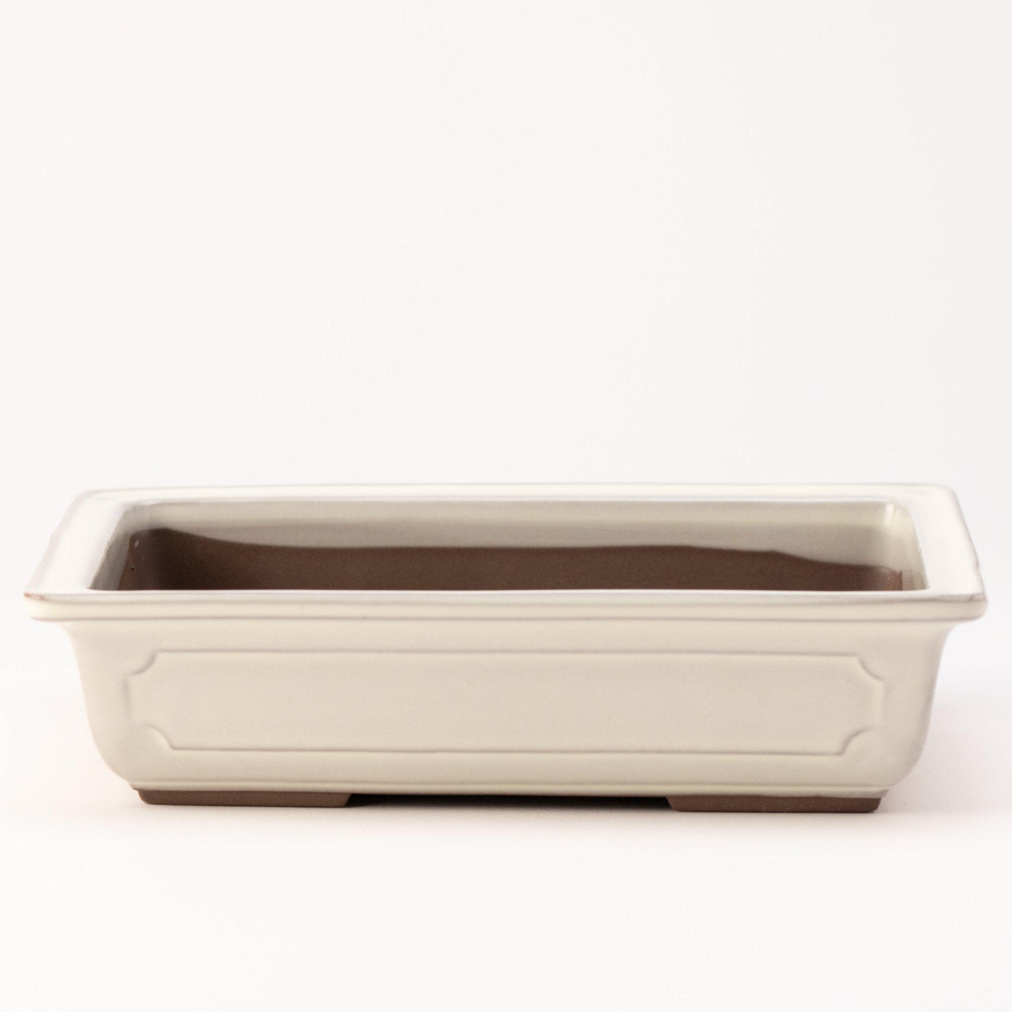 Naginowa Cream longhorn BANKO Ware Japanese Bonsai Pot Set of 3